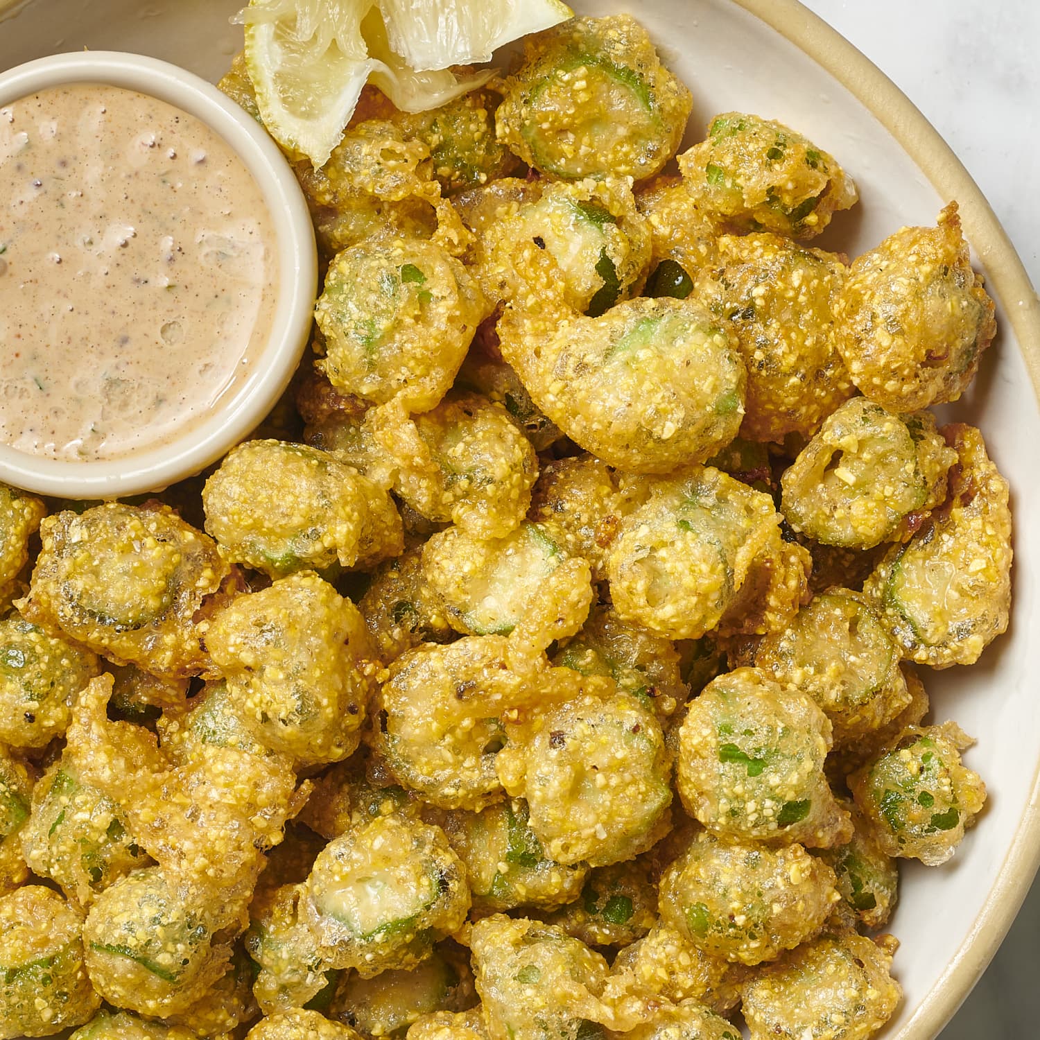 Fried okra hot sale