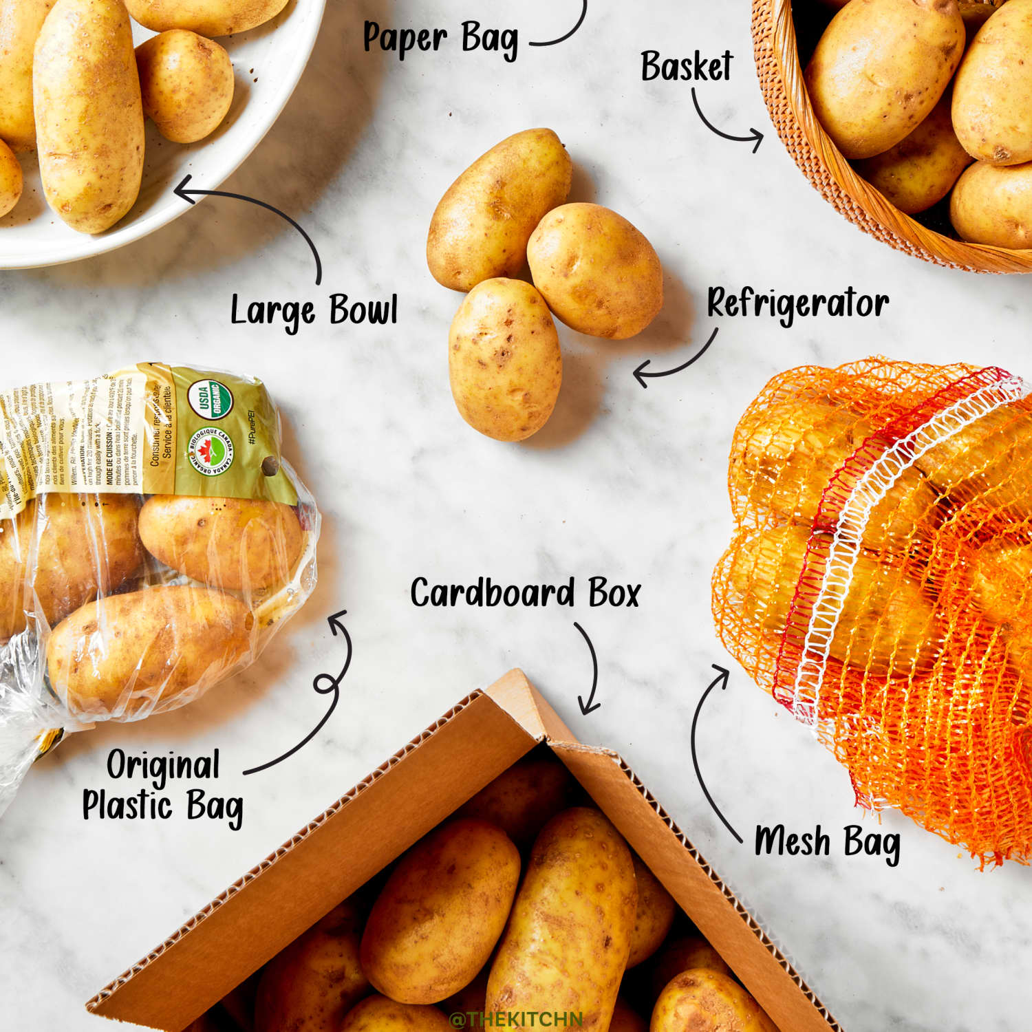 Mesh potato storage bags deals