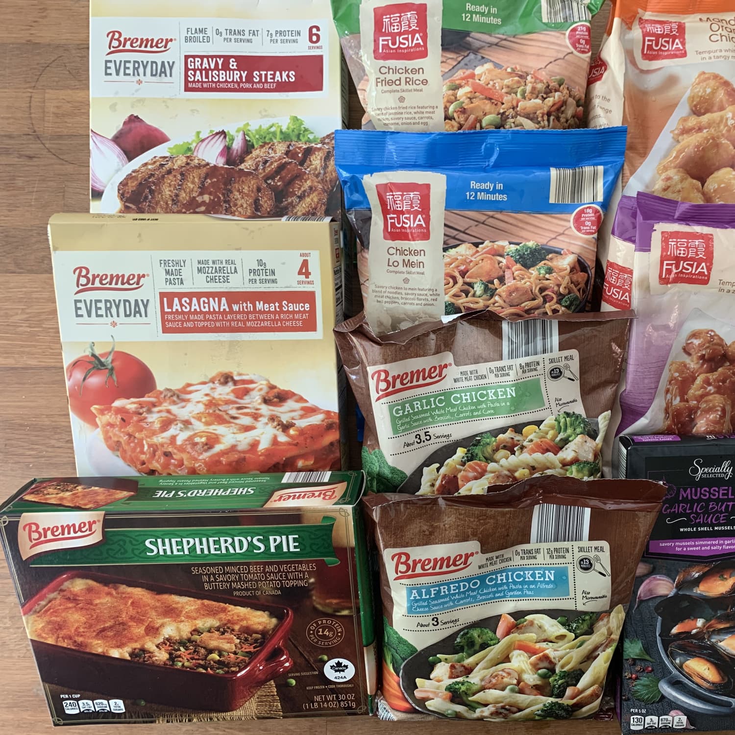 Discounted frozen food selection