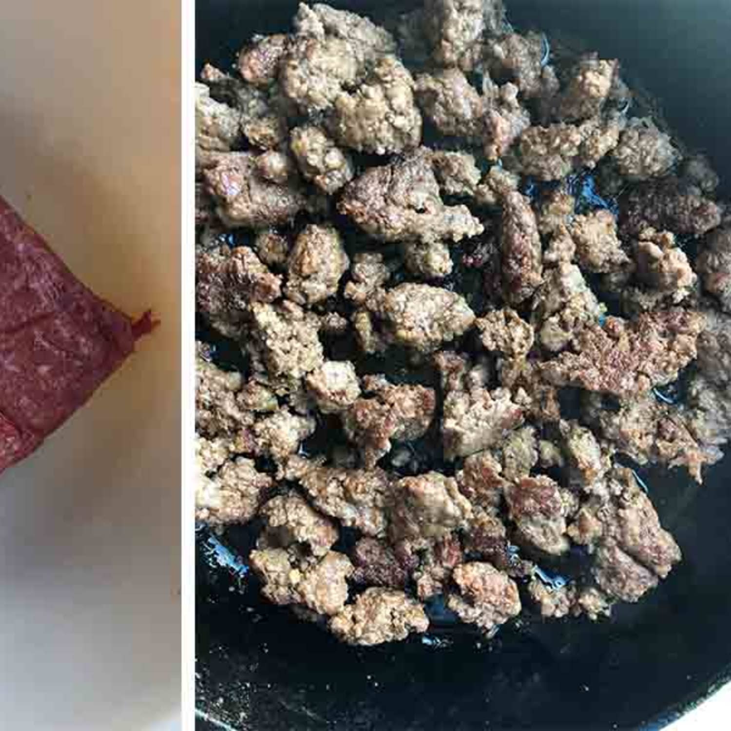 Marinate top ground beef