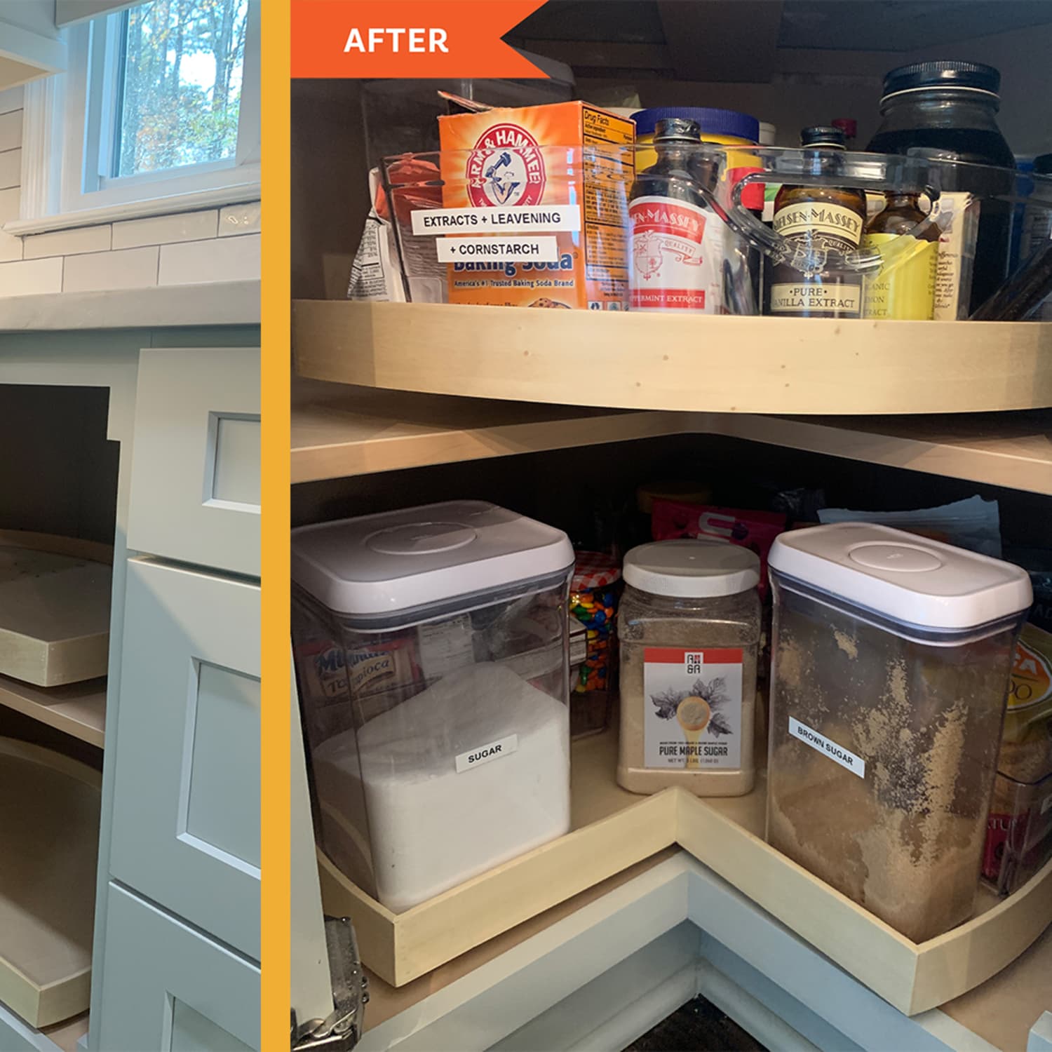 Lazy susan clearance in pantry
