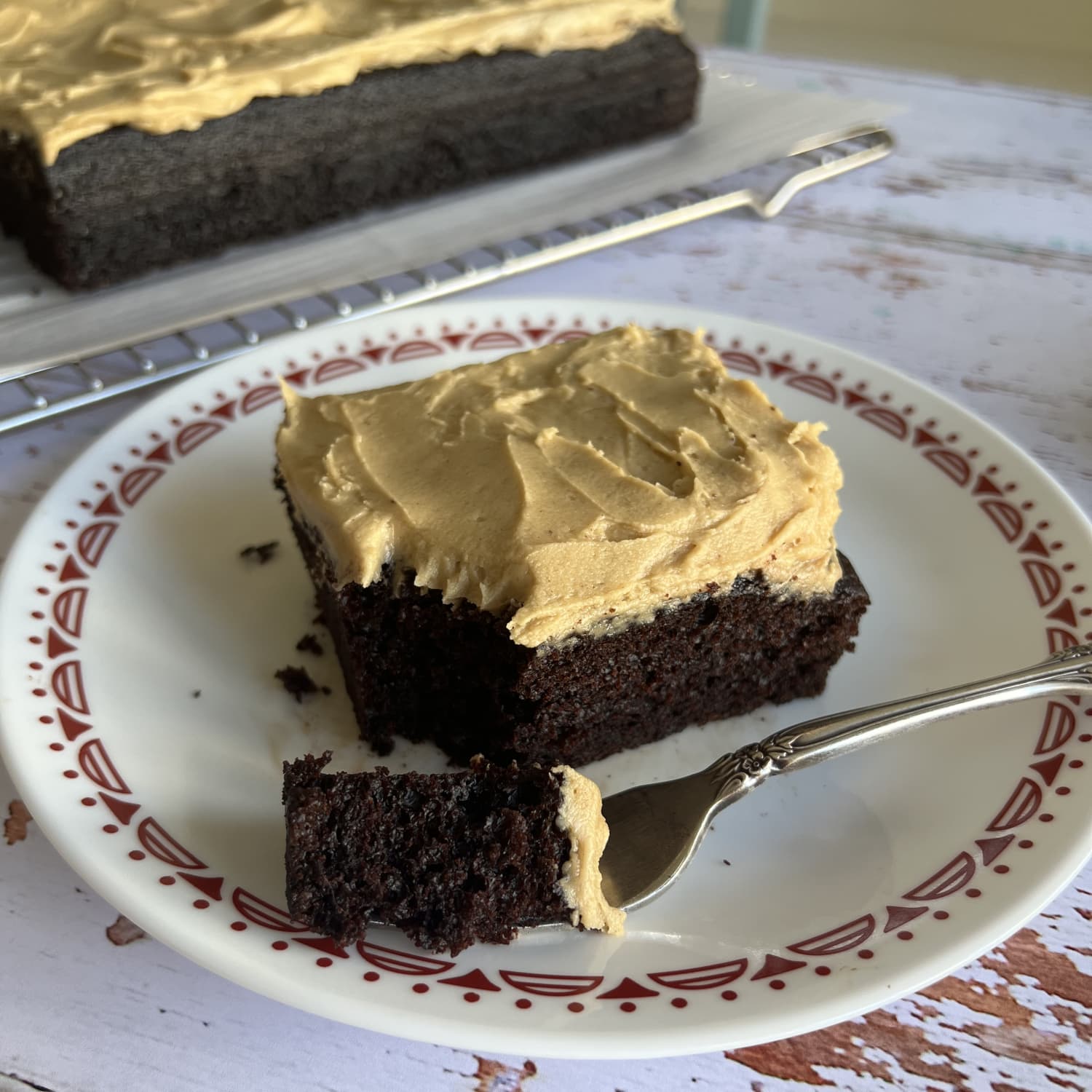 Chocolate cake with peanut butter frosting hotsell