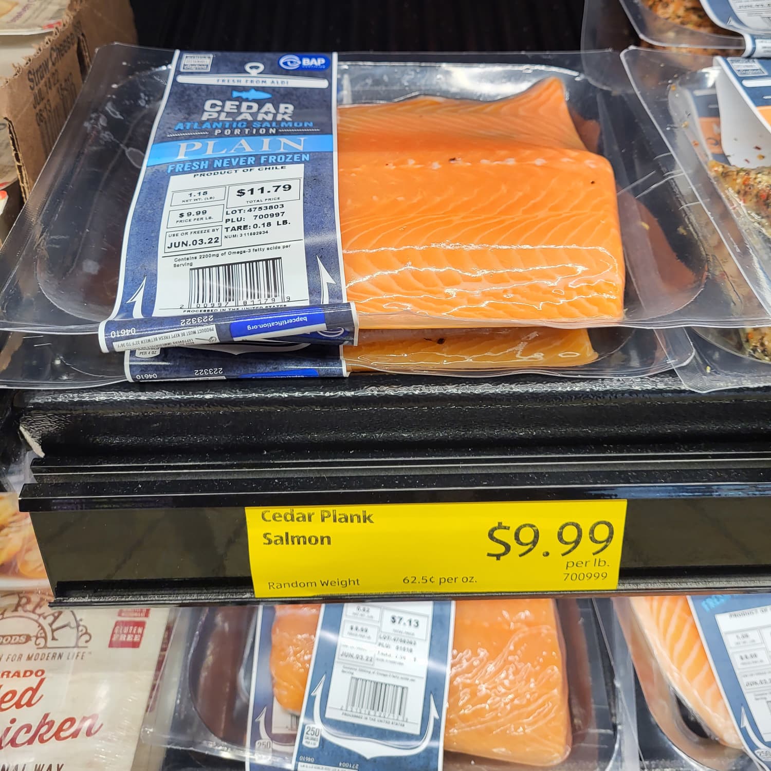 Aldi frozen store salmon
