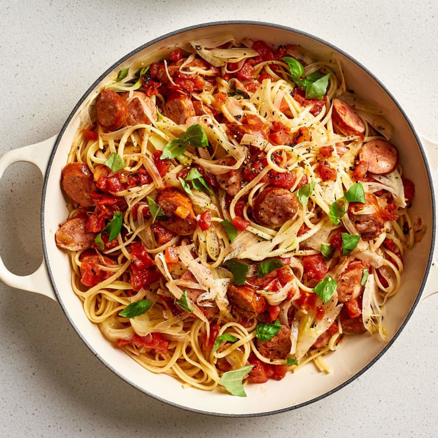 Sausage tomato store pasta