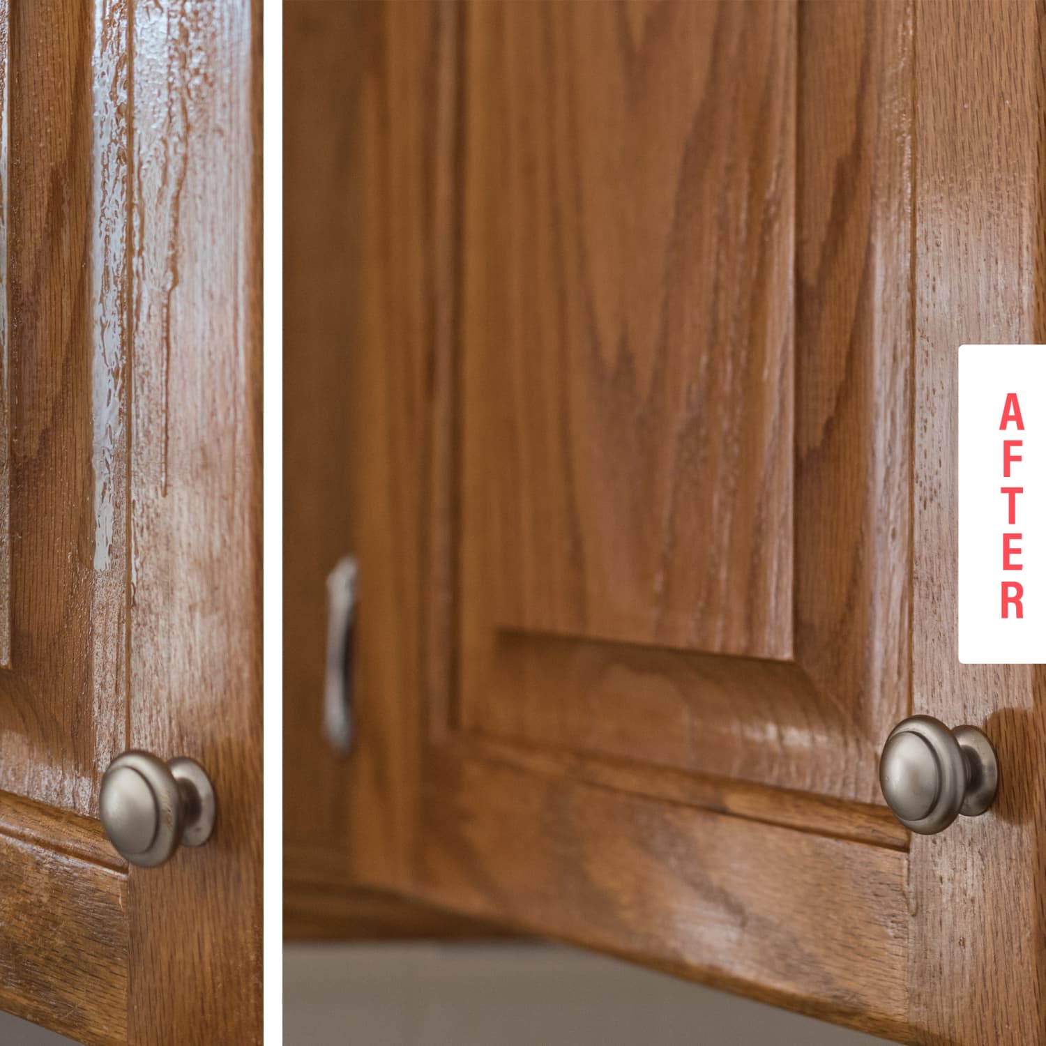 Cleaner for wood cabinets top