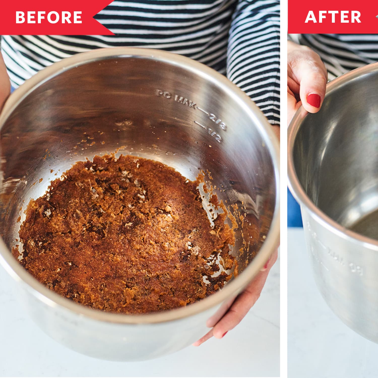 How to get burnt food off instant pot sale