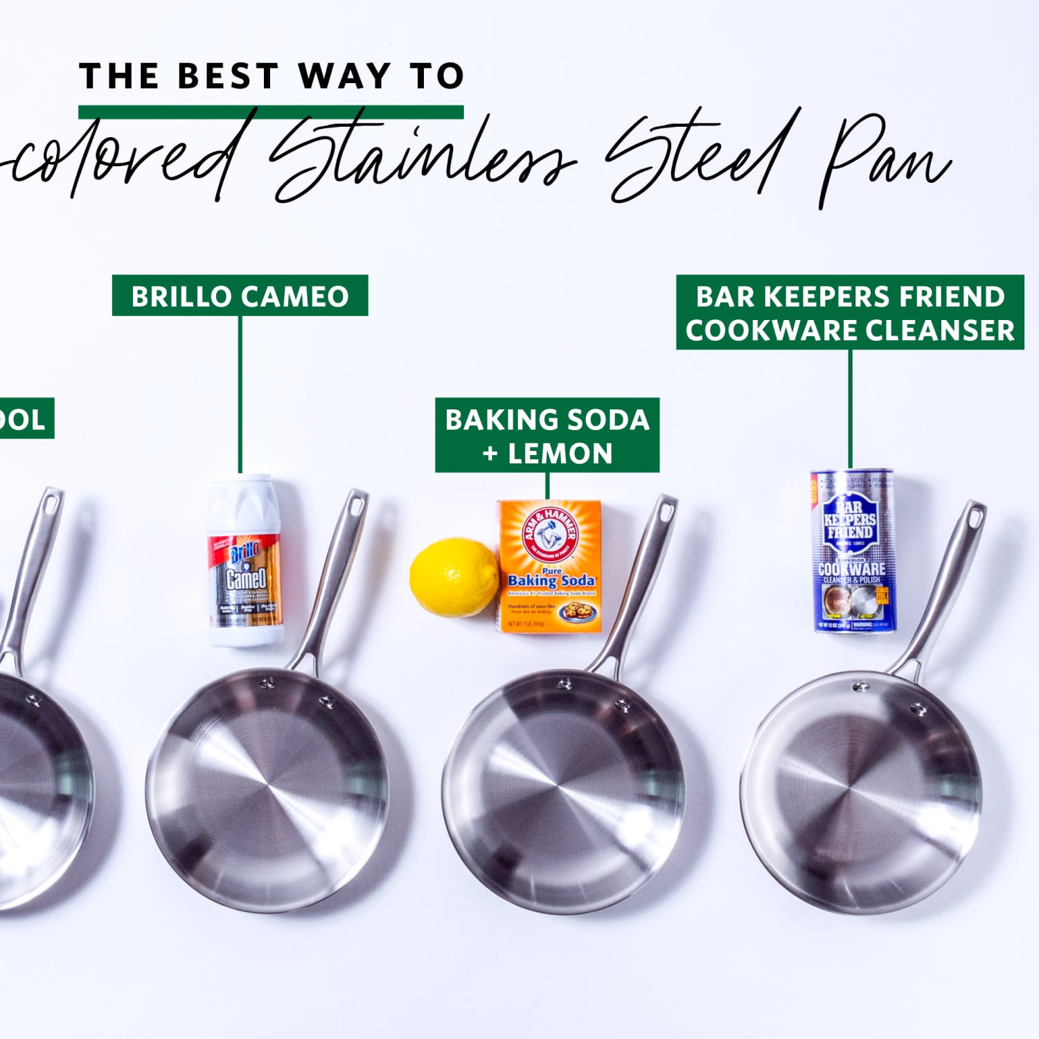 How to clean top bottom of pans