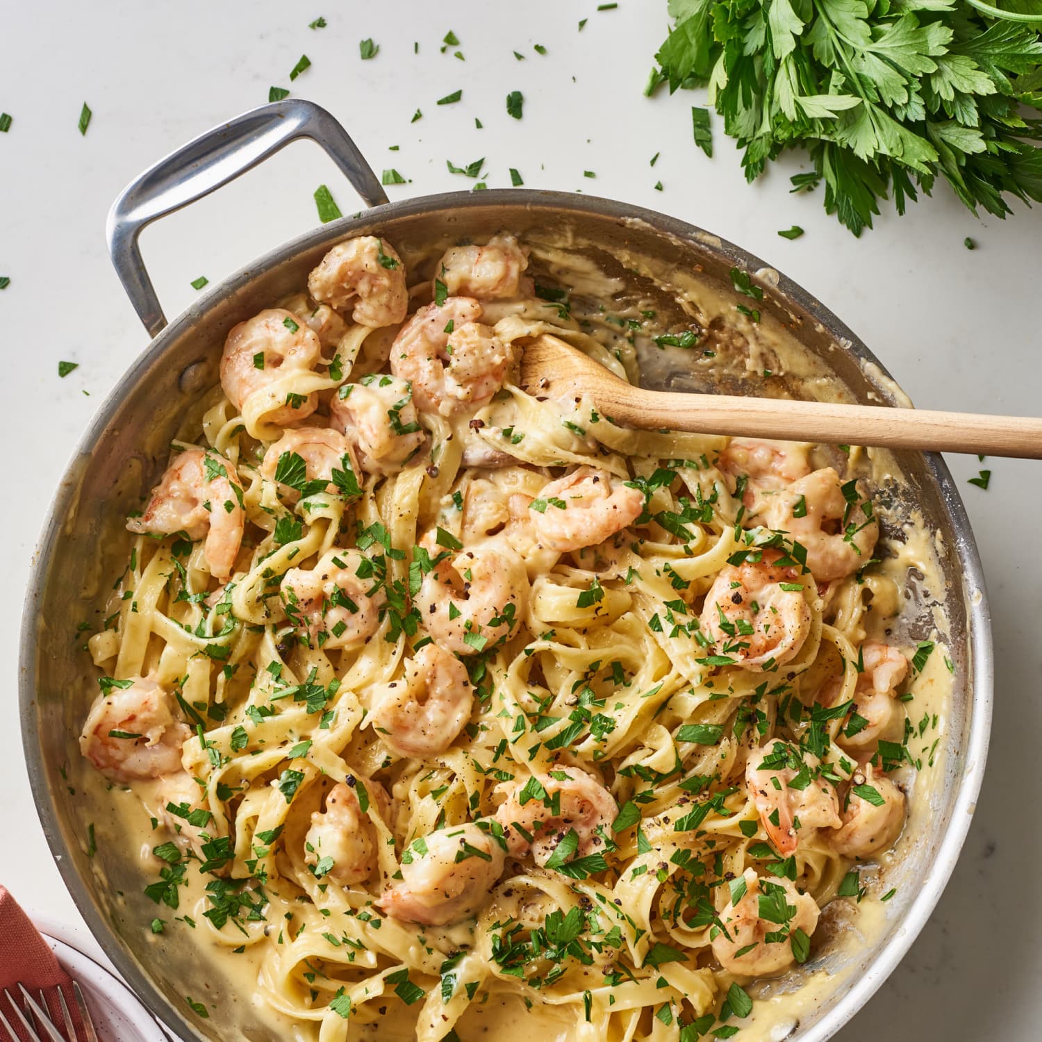 Homemade online shrimp alfredo
