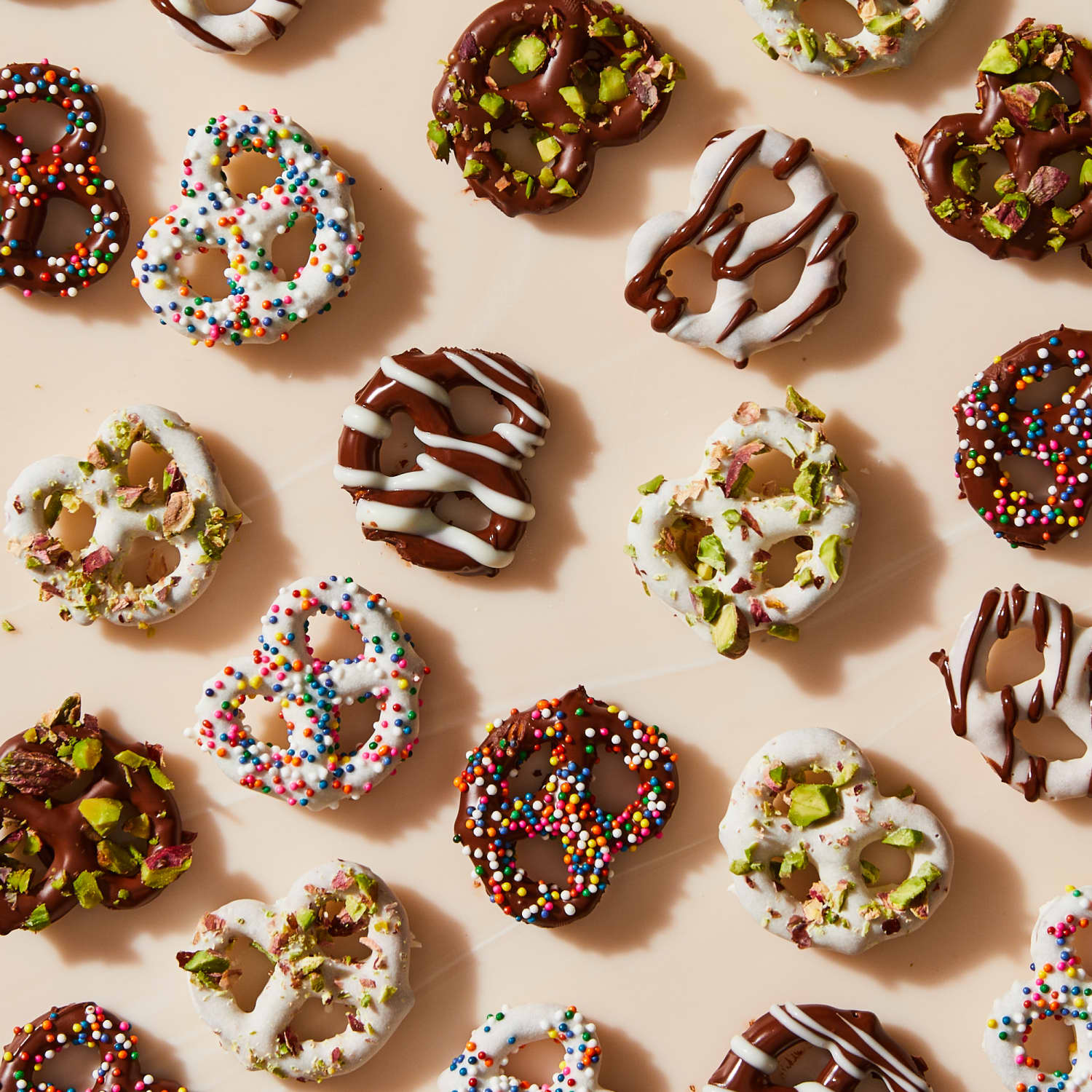 Chocolate top covered pretzels