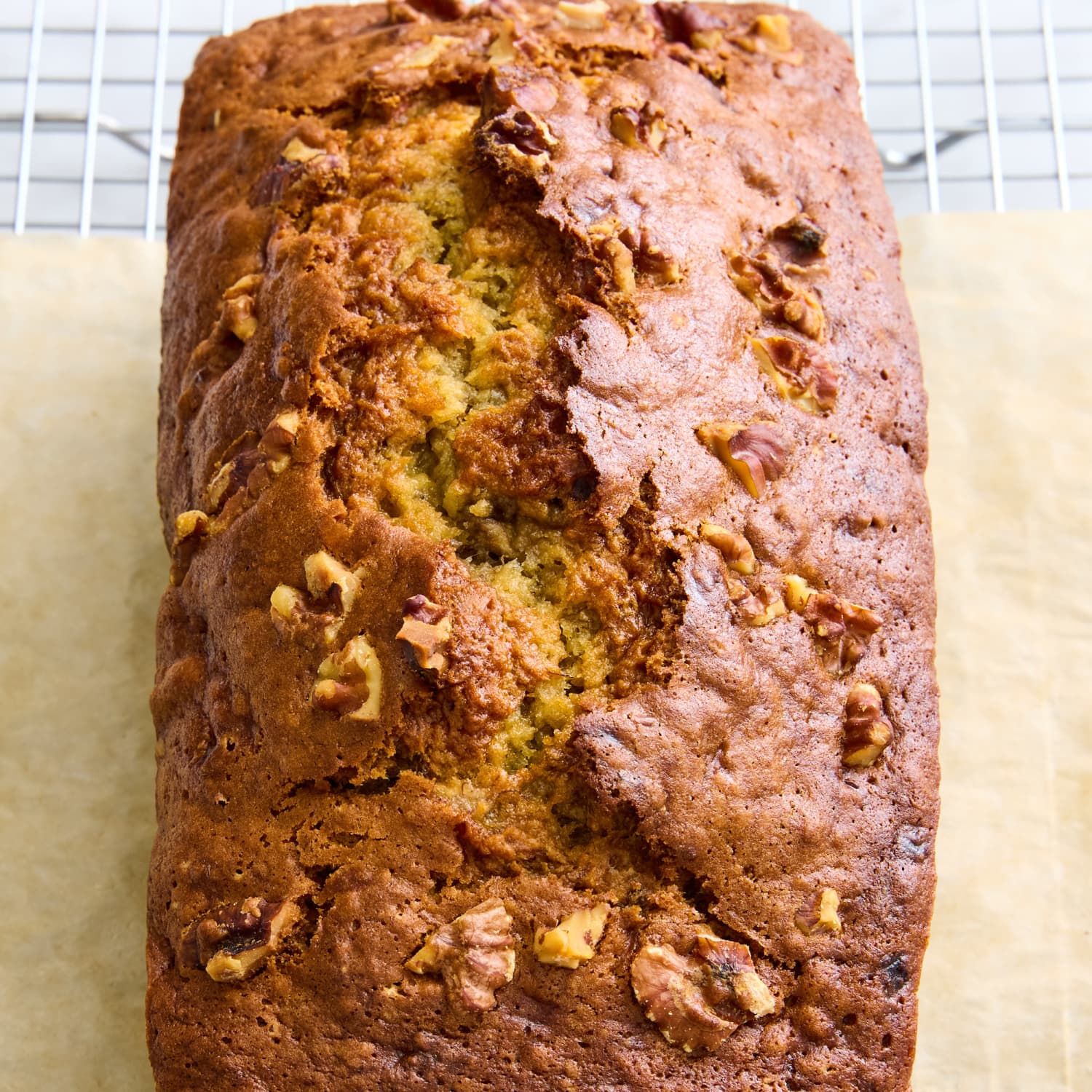Baking time top for banana bread