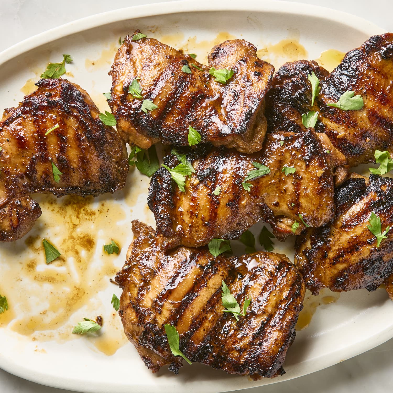 Grilled chicken thighs shop