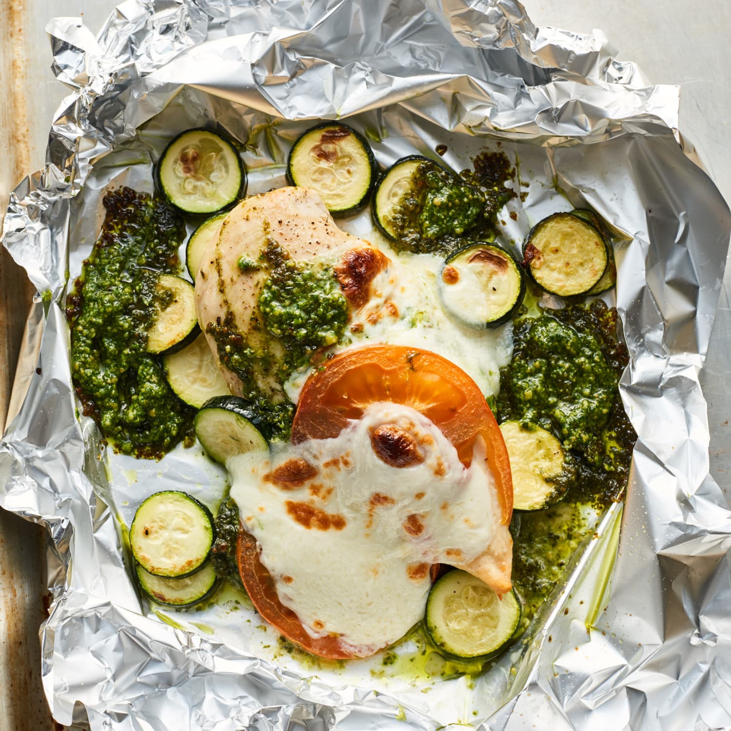 Caprese Chicken and Zucchini Packets | The Kitchn