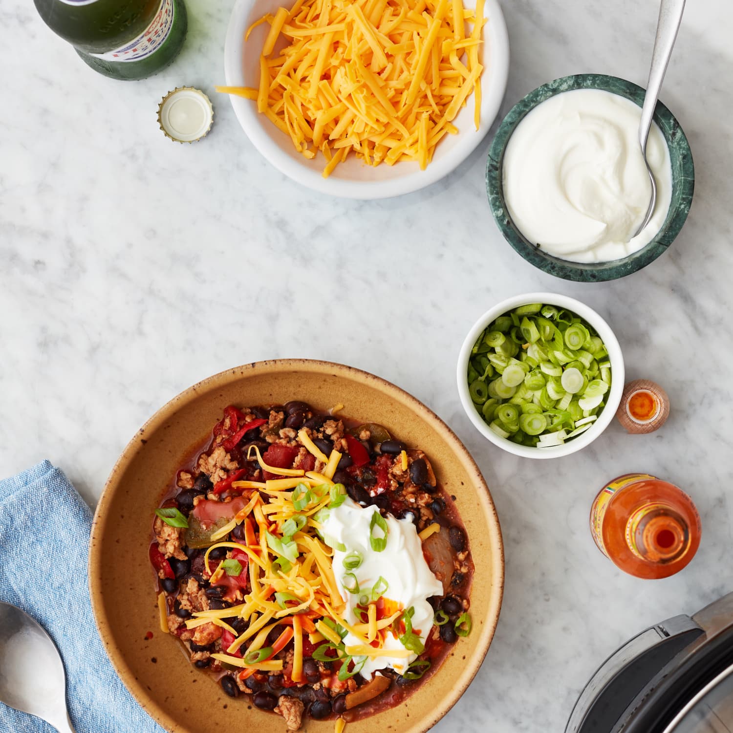 6 Ingredient Slow Cooker Turkey Chili