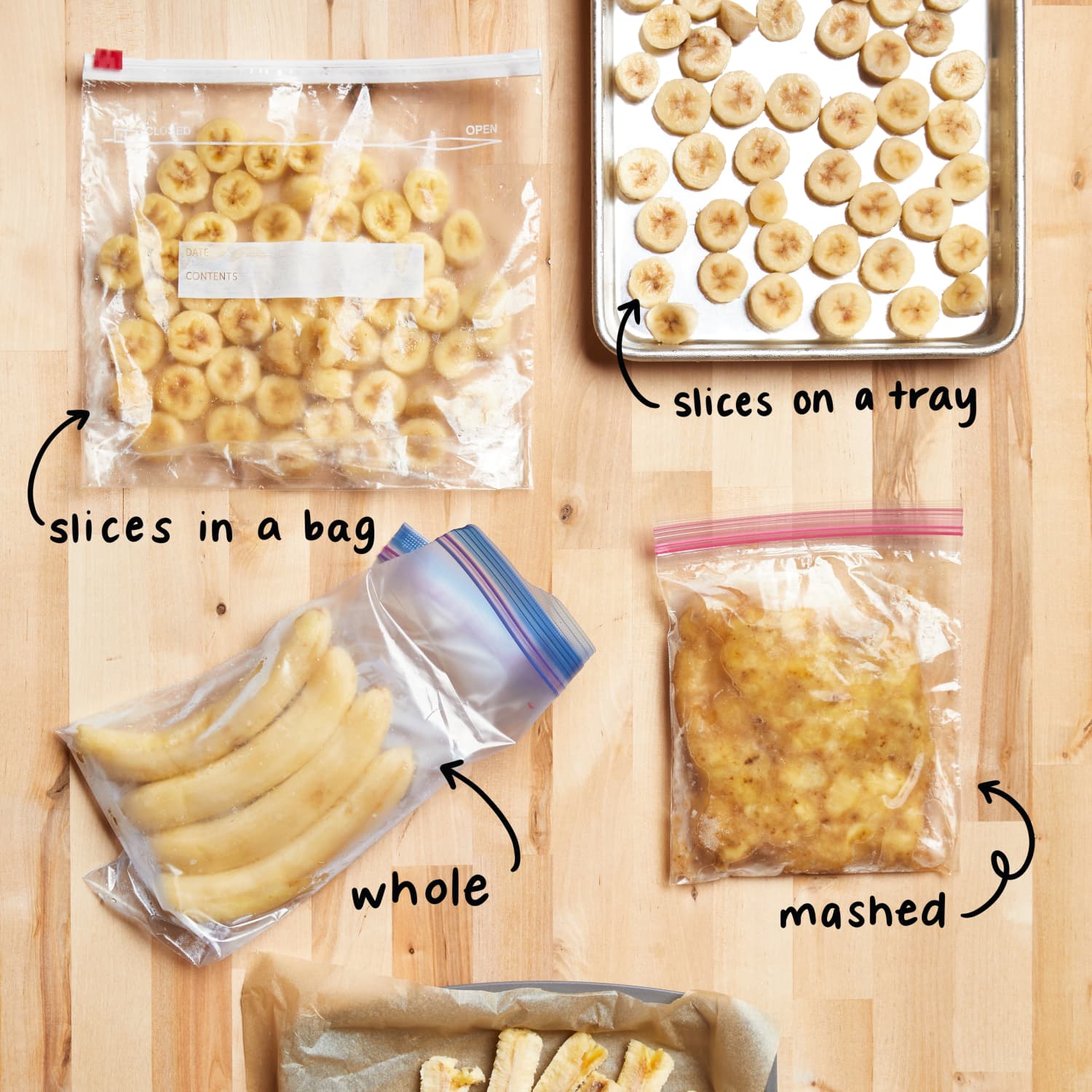 Blending top frozen bananas
