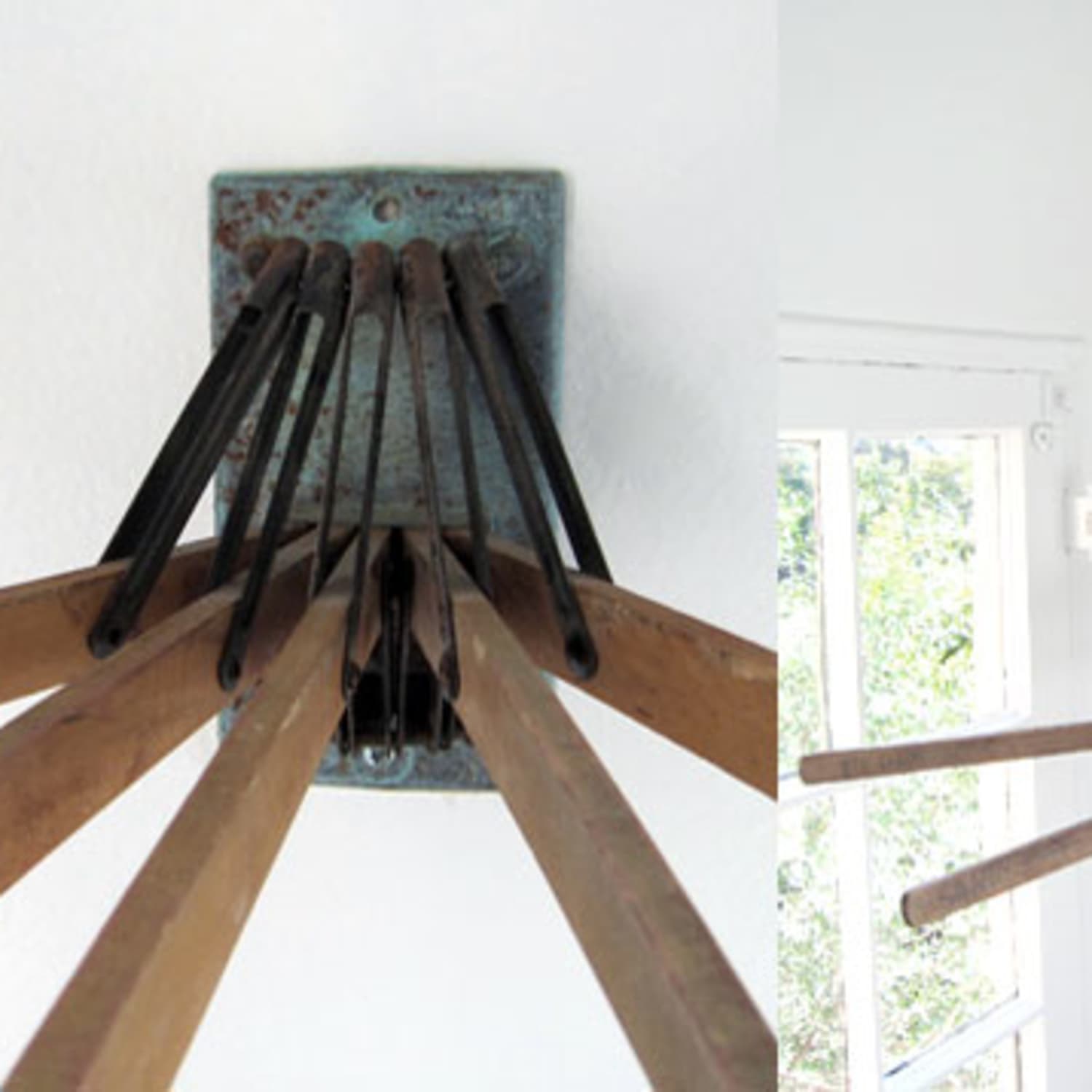 Old fashioned best sale drying rack wooden