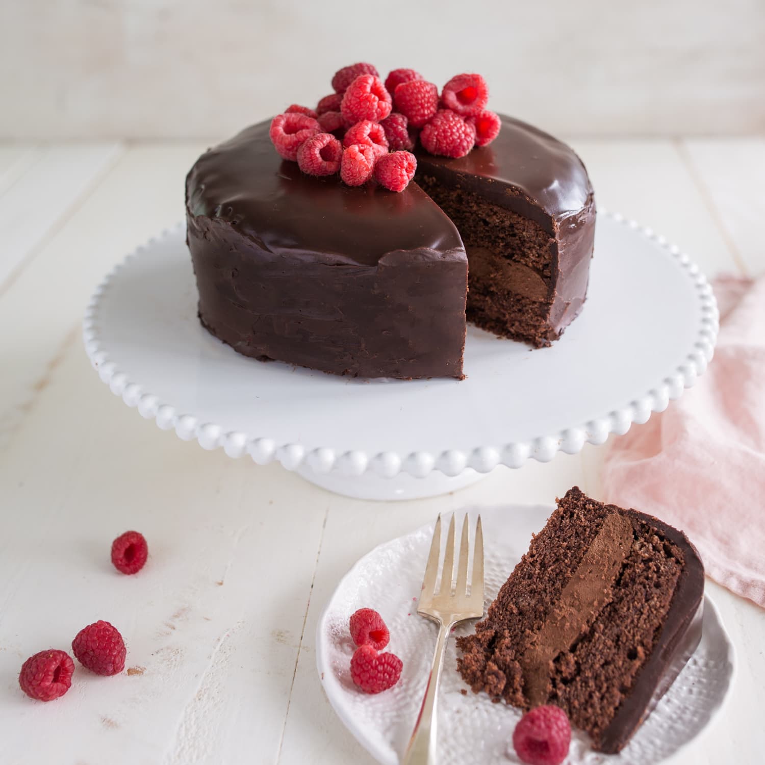 Recipe Chocolate Sponge Cake with Ganache Frosting