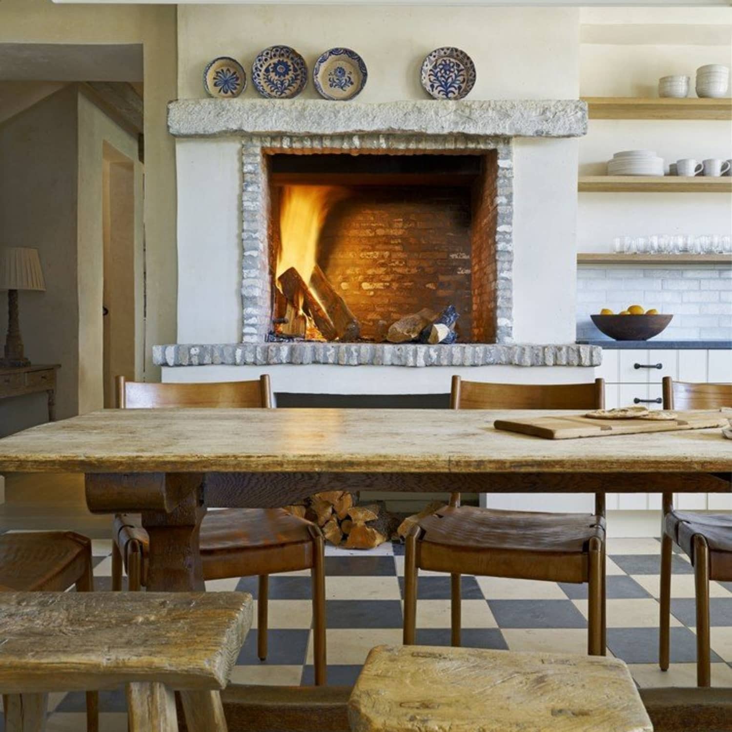 Old Fireplace In Kitchen Ideas