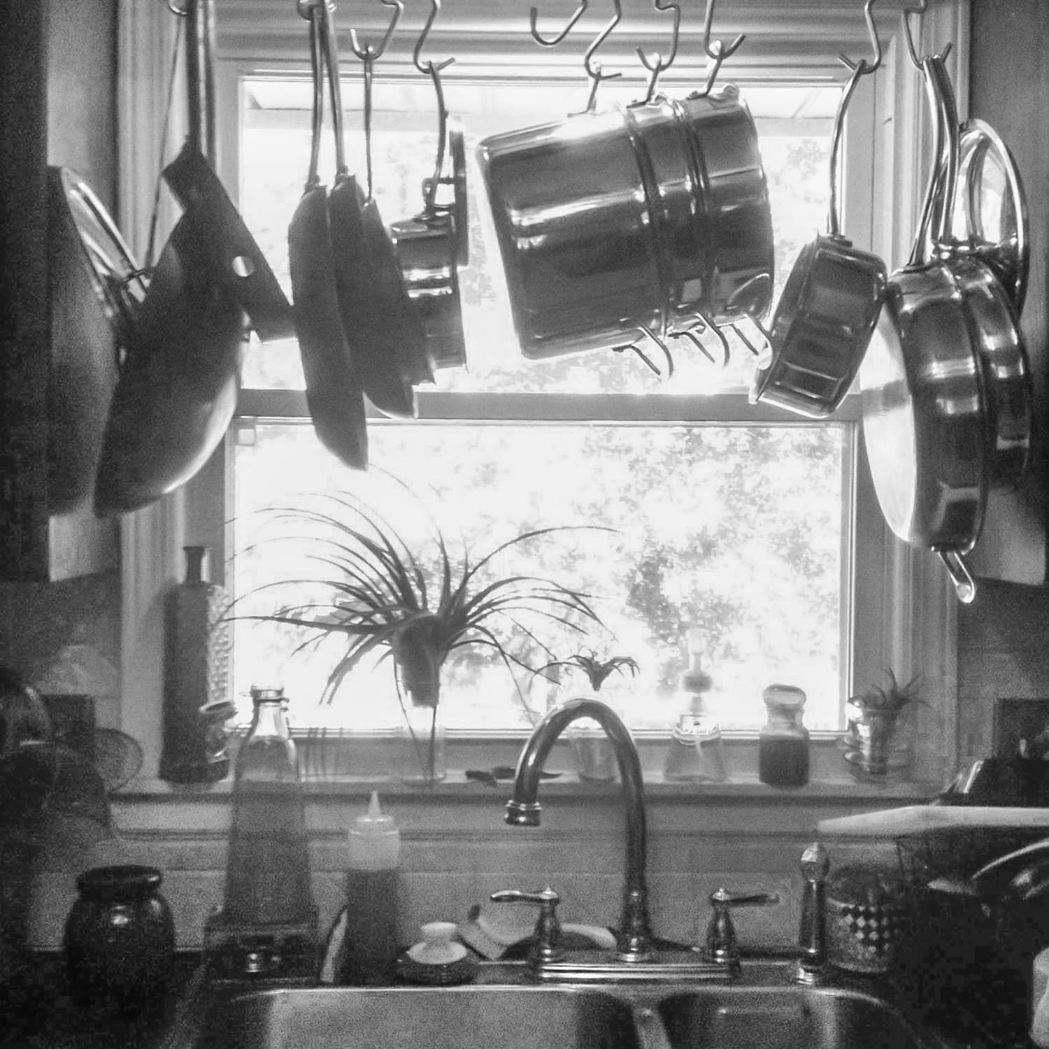 Pot rack cheap above sink