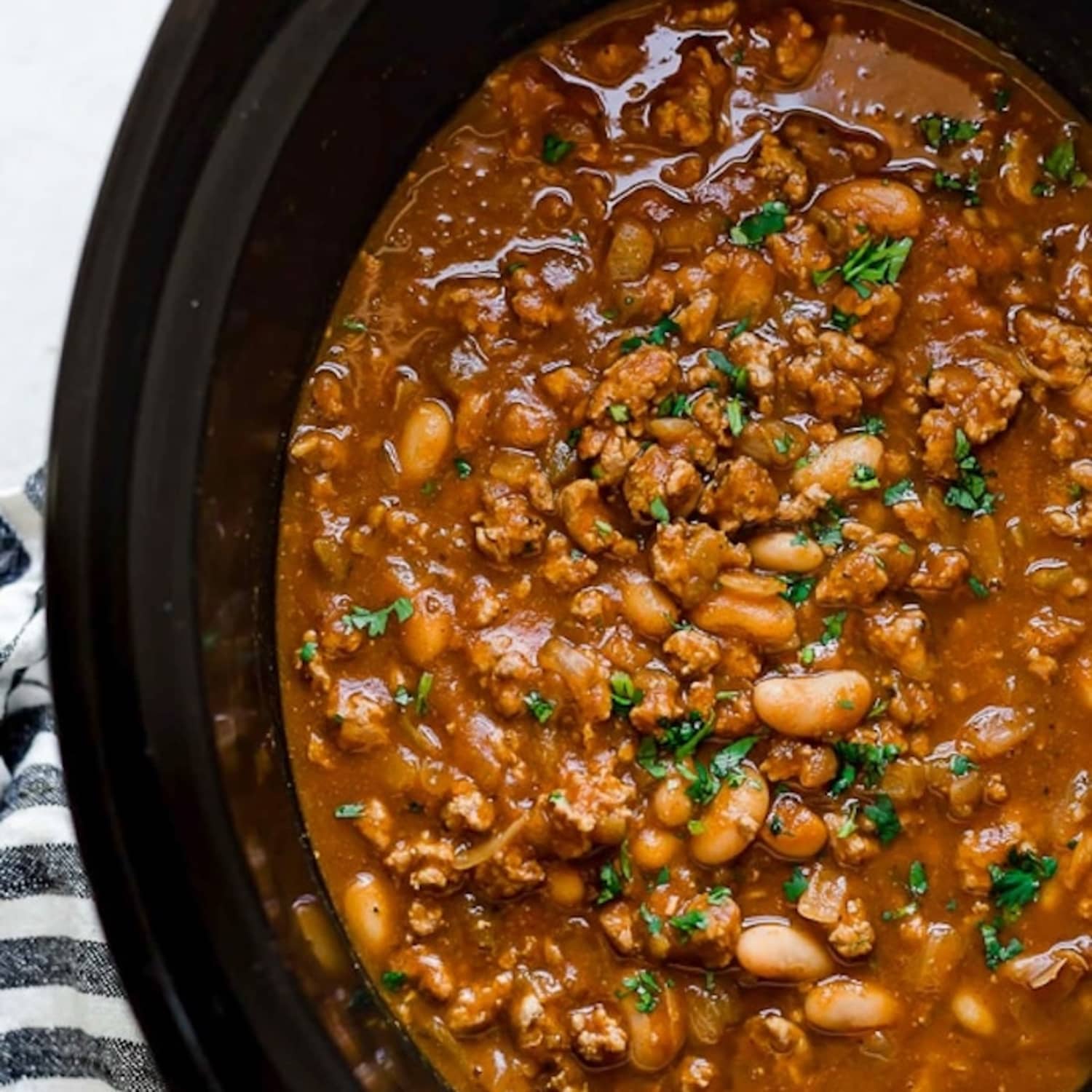 Turkey Pumpkin White Bean Chili Recipe Skinnytaste The Kitchn