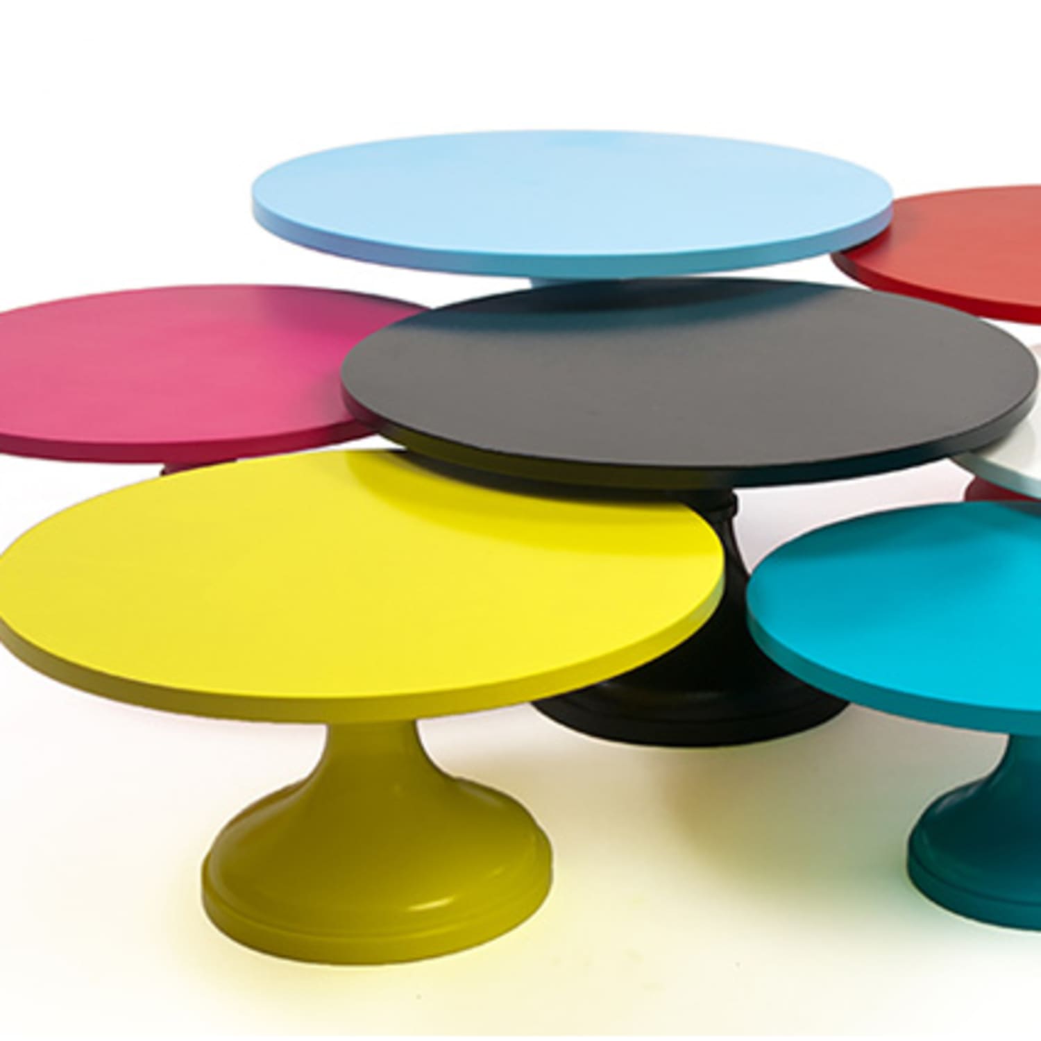 Colorful cake stands outlet