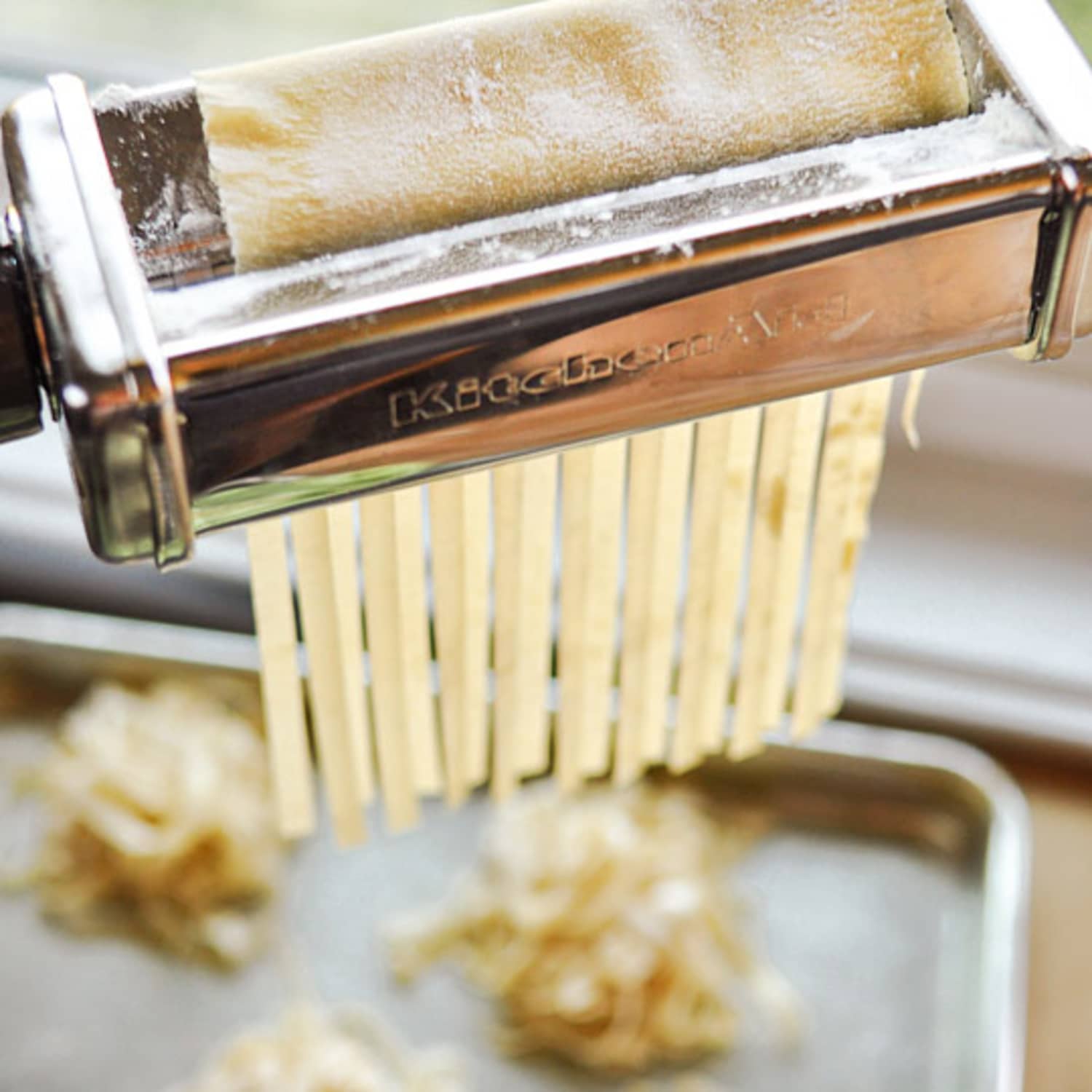 Homemade pasta roller store