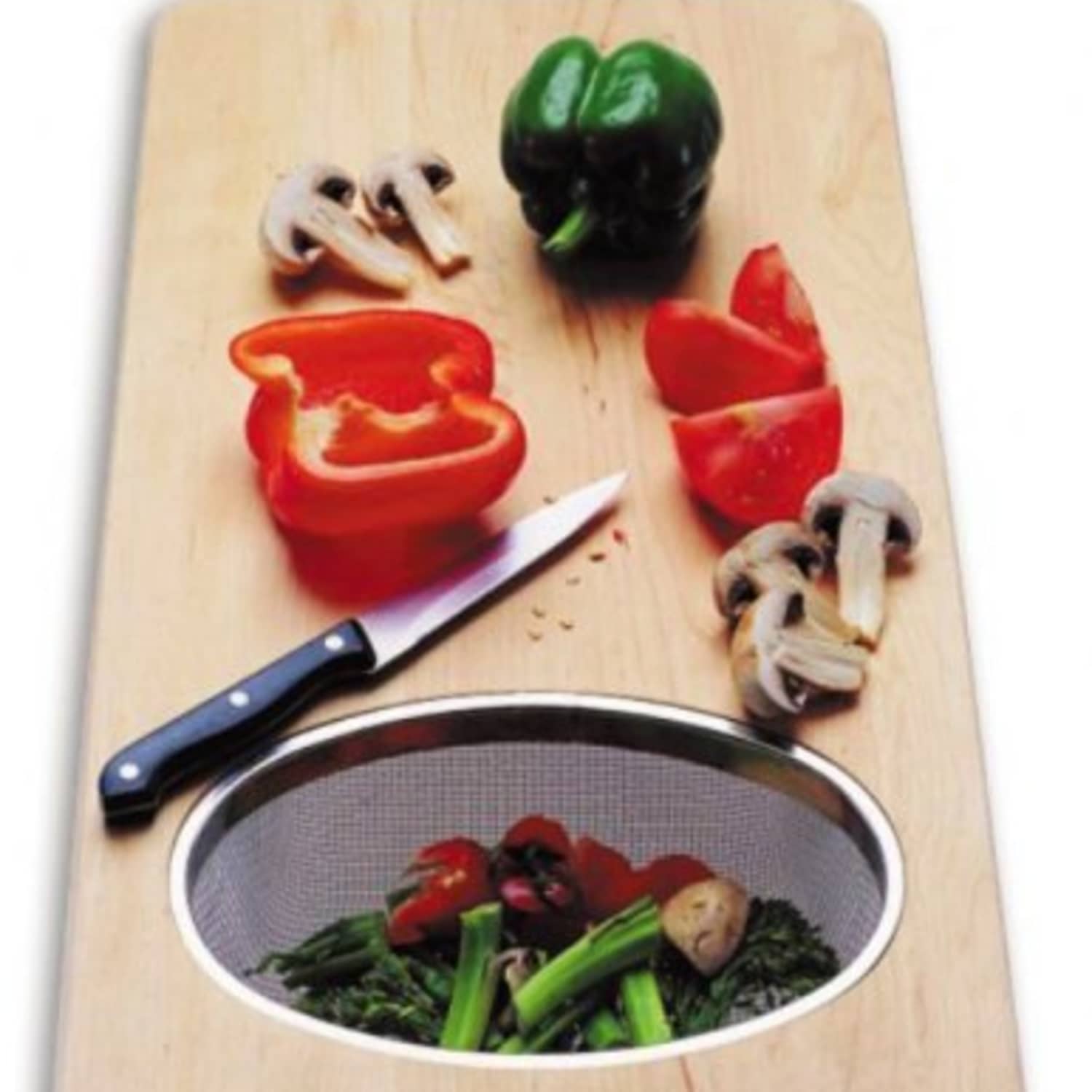 Over the sales sink cutting board