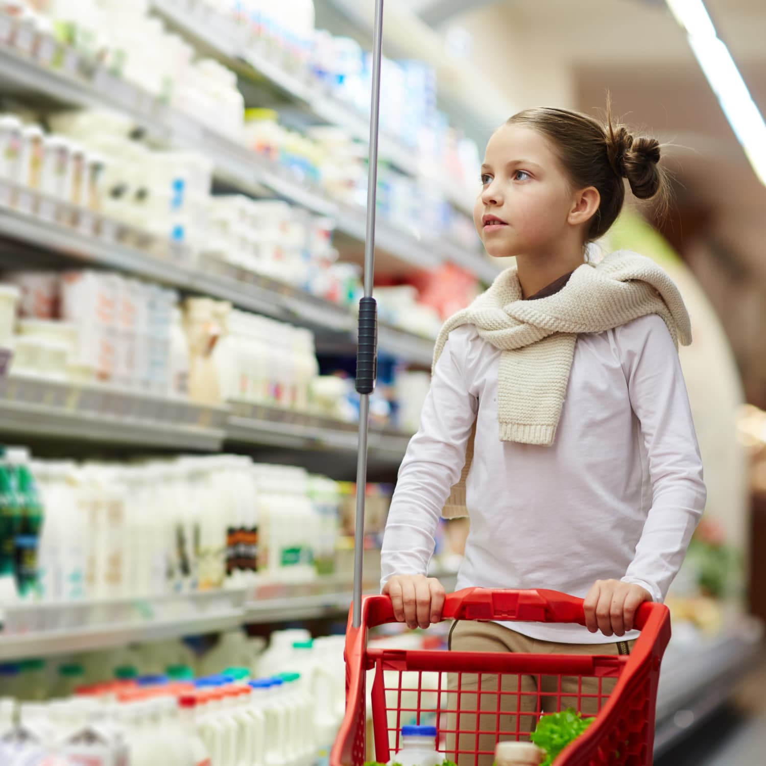 Kid in shopping cart deals