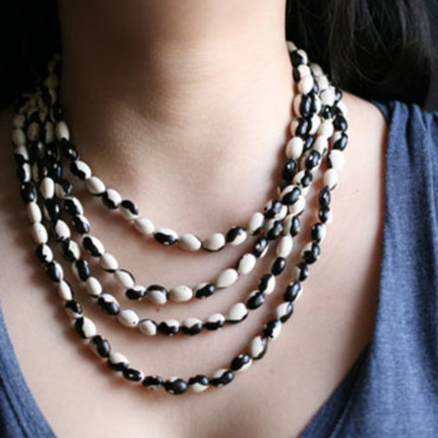 ameri jewelry bean necklace-