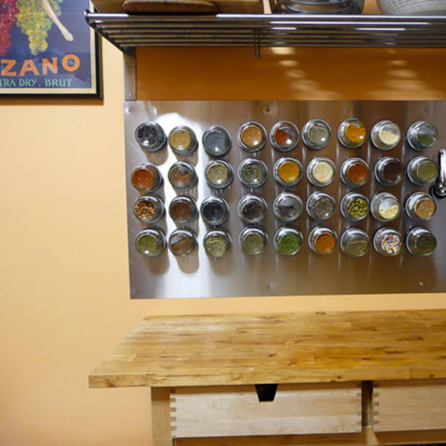 Wall mounted magnetic cheap spice rack uk
