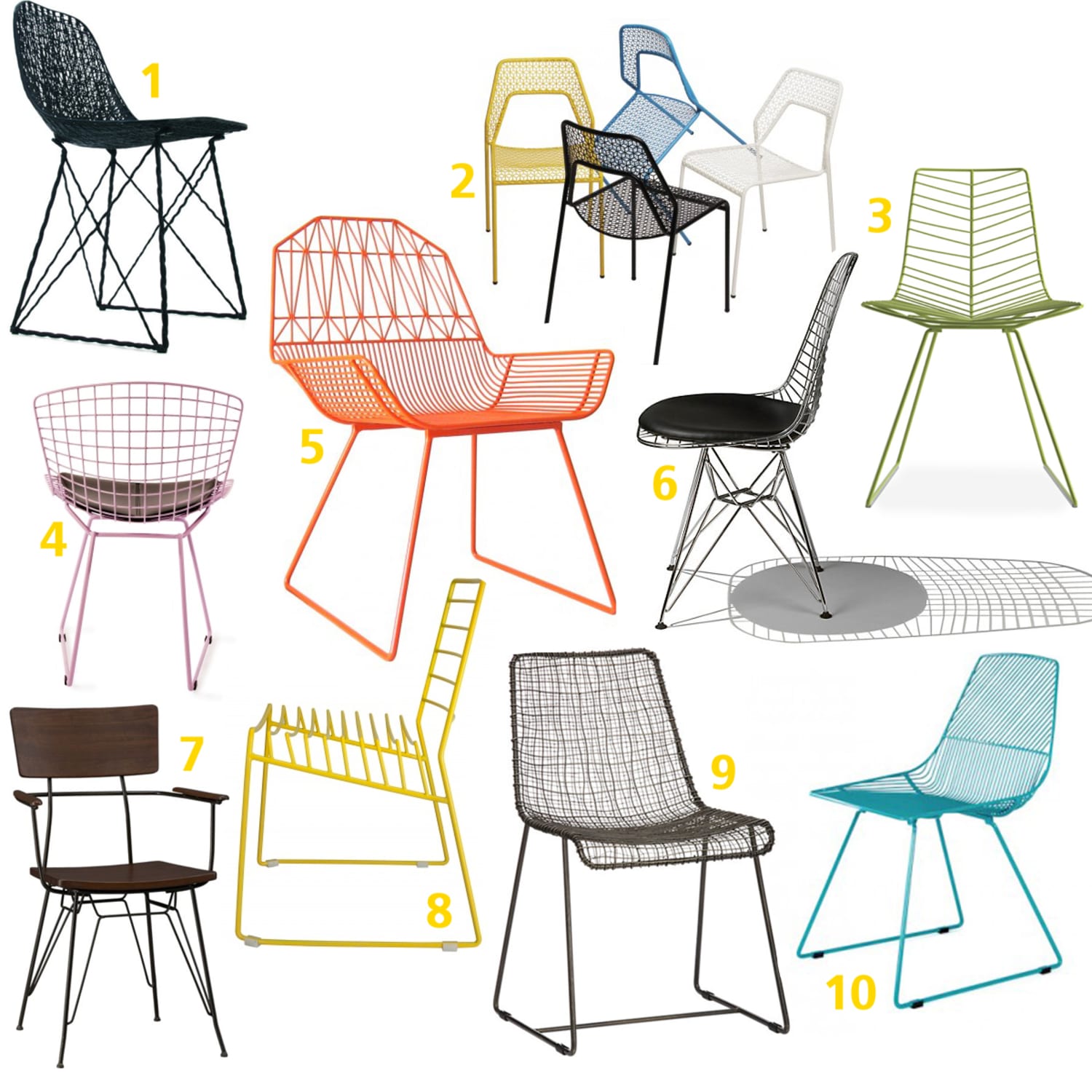 Wire outlet net chair