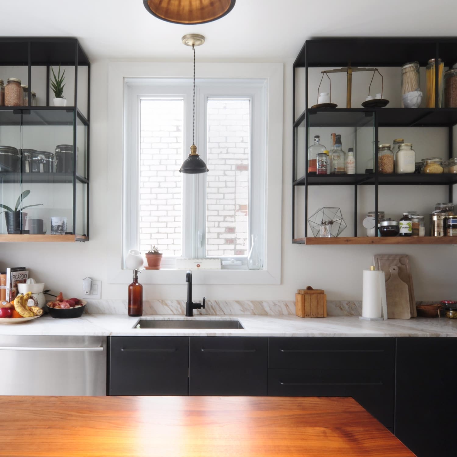 at Home Black Metal Under Sink Storage, Large