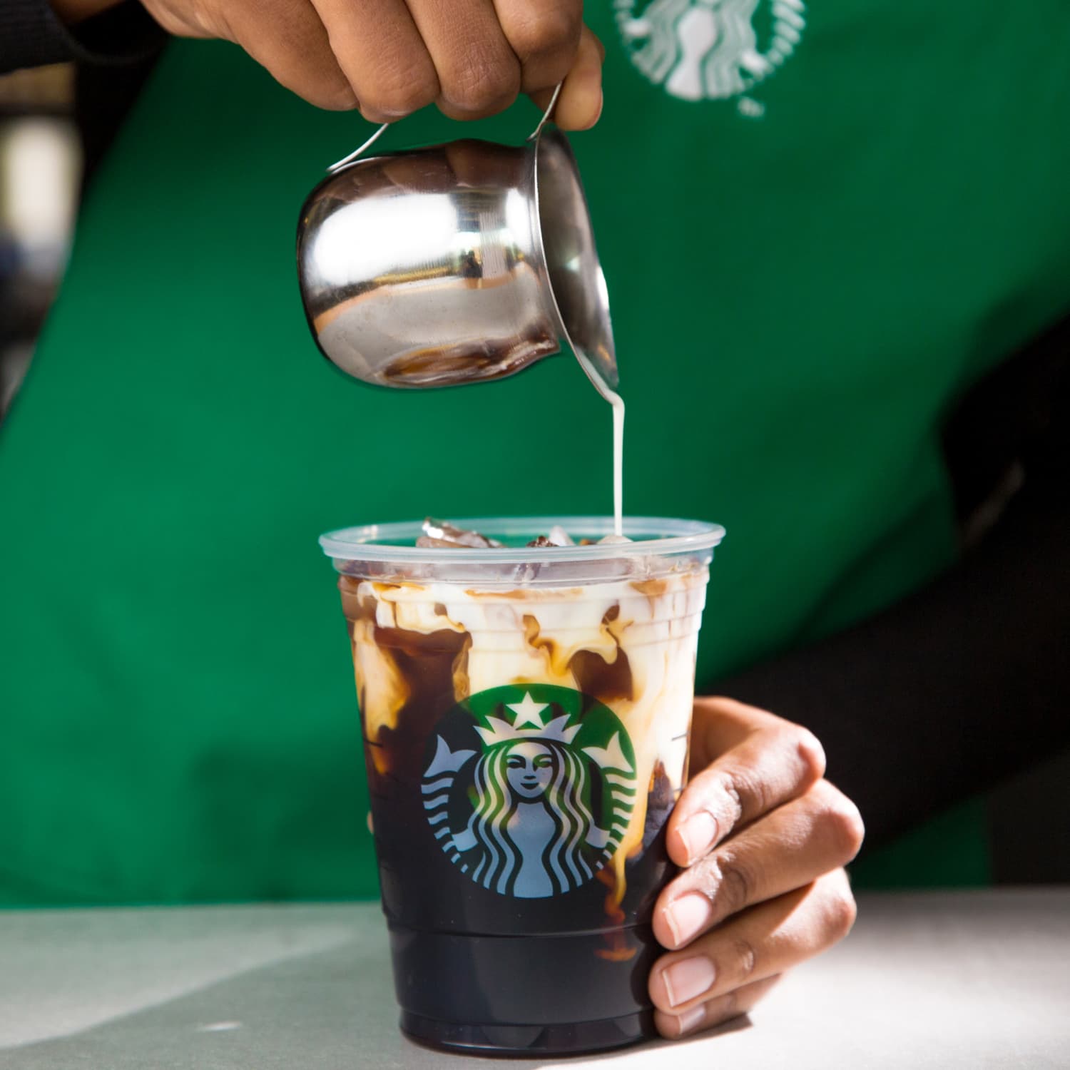 STARBUCKS REUSABLE (Plastic) COFFEE CUPS with NITRO Lids - Set of
