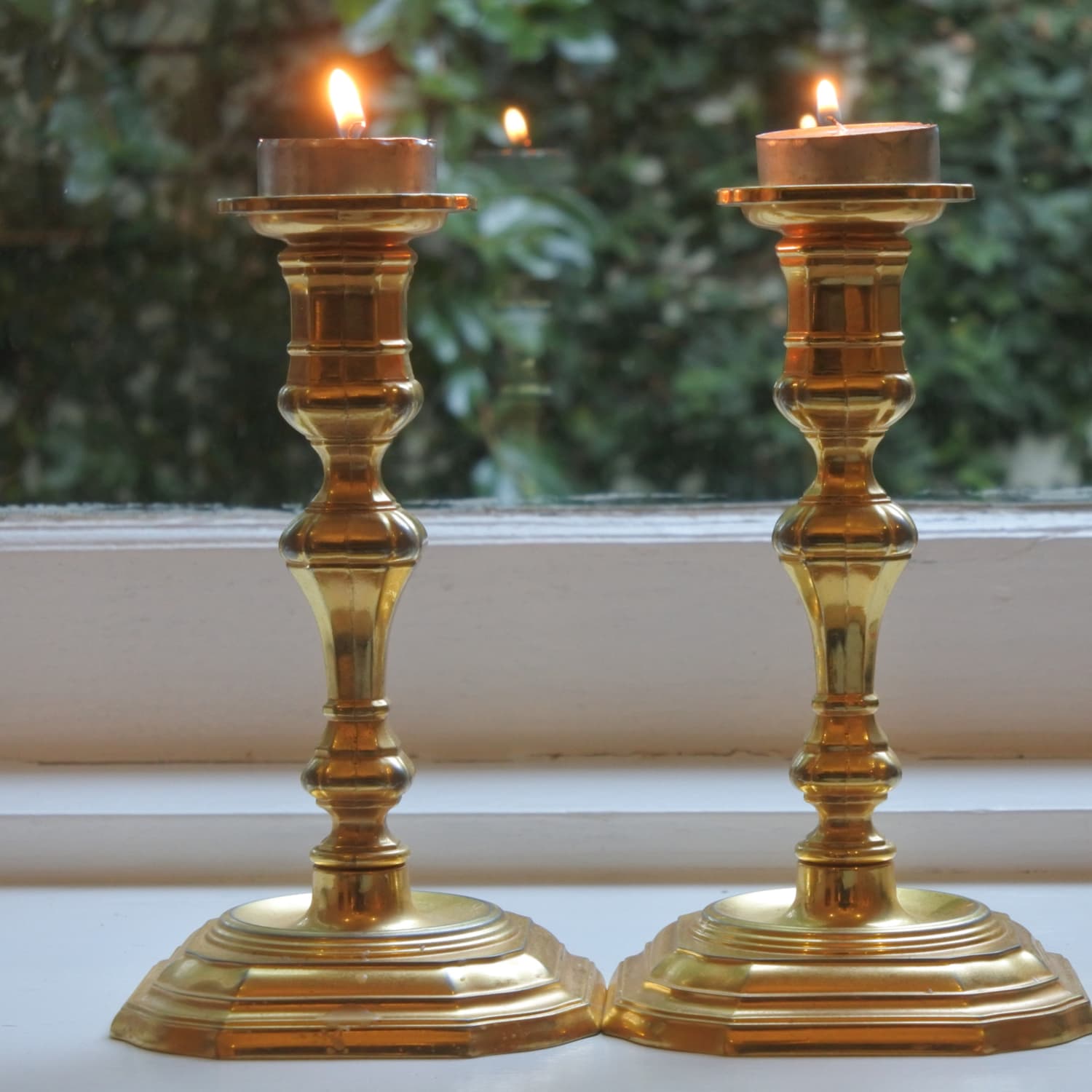 Wooden Candlesticks-Jewish Sabbath Lights-Fire and Light