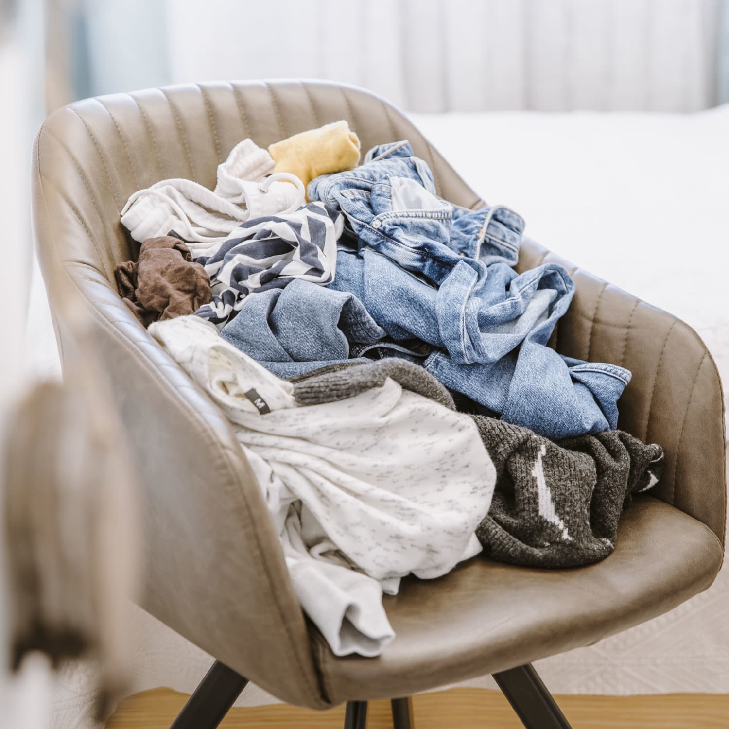 This Laundry Basket Hack Solved My Clothes Chair Problem Dorm Therapy