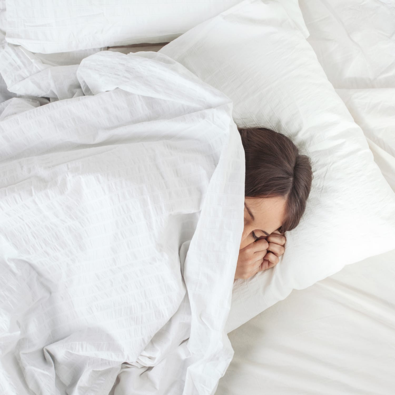 Sleeping with blanket store