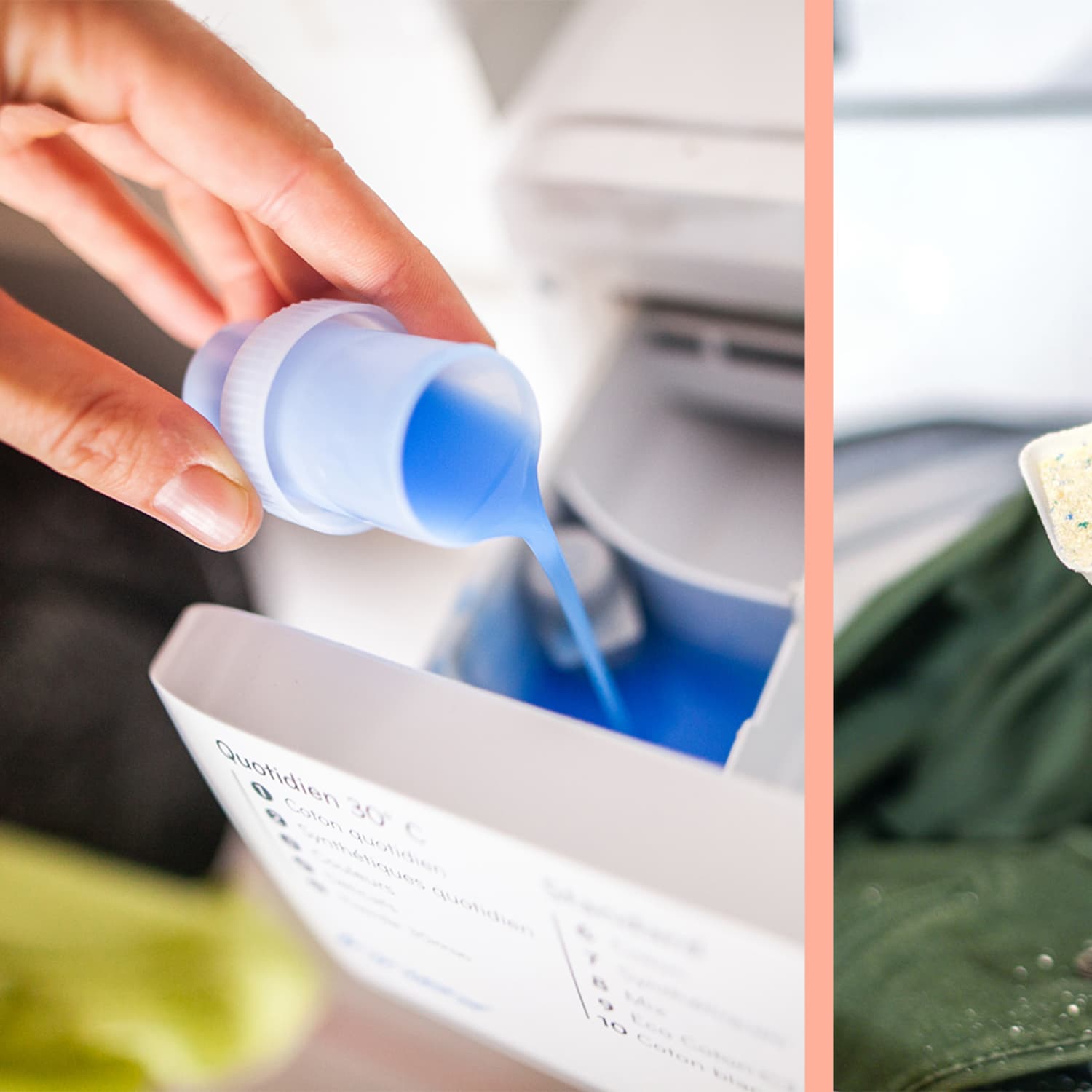 Washing machine store powder or liquid