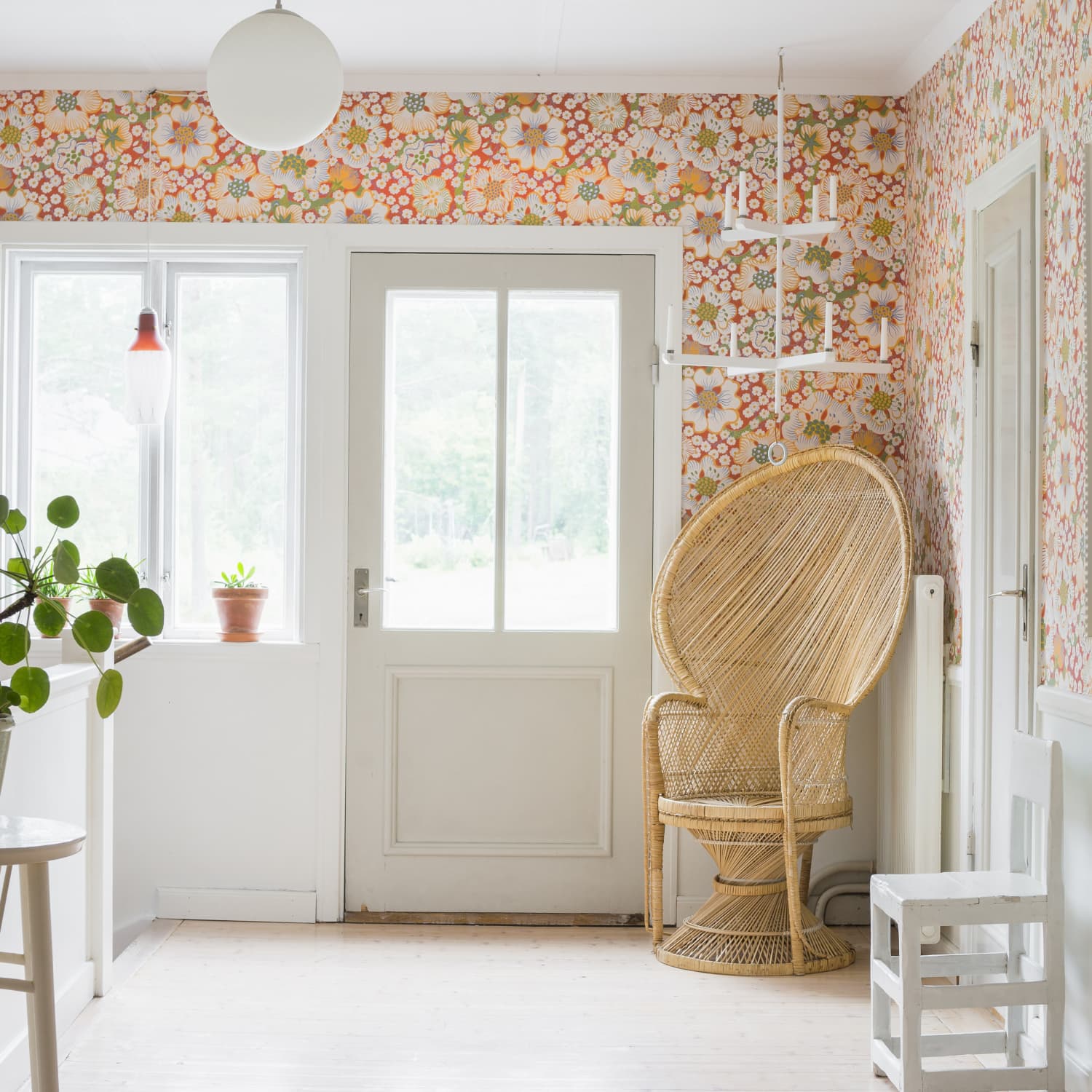 Painting over outlet wallpaper
