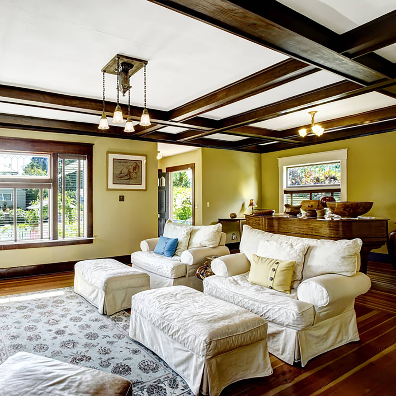 Craftsman Coffered Ceiling