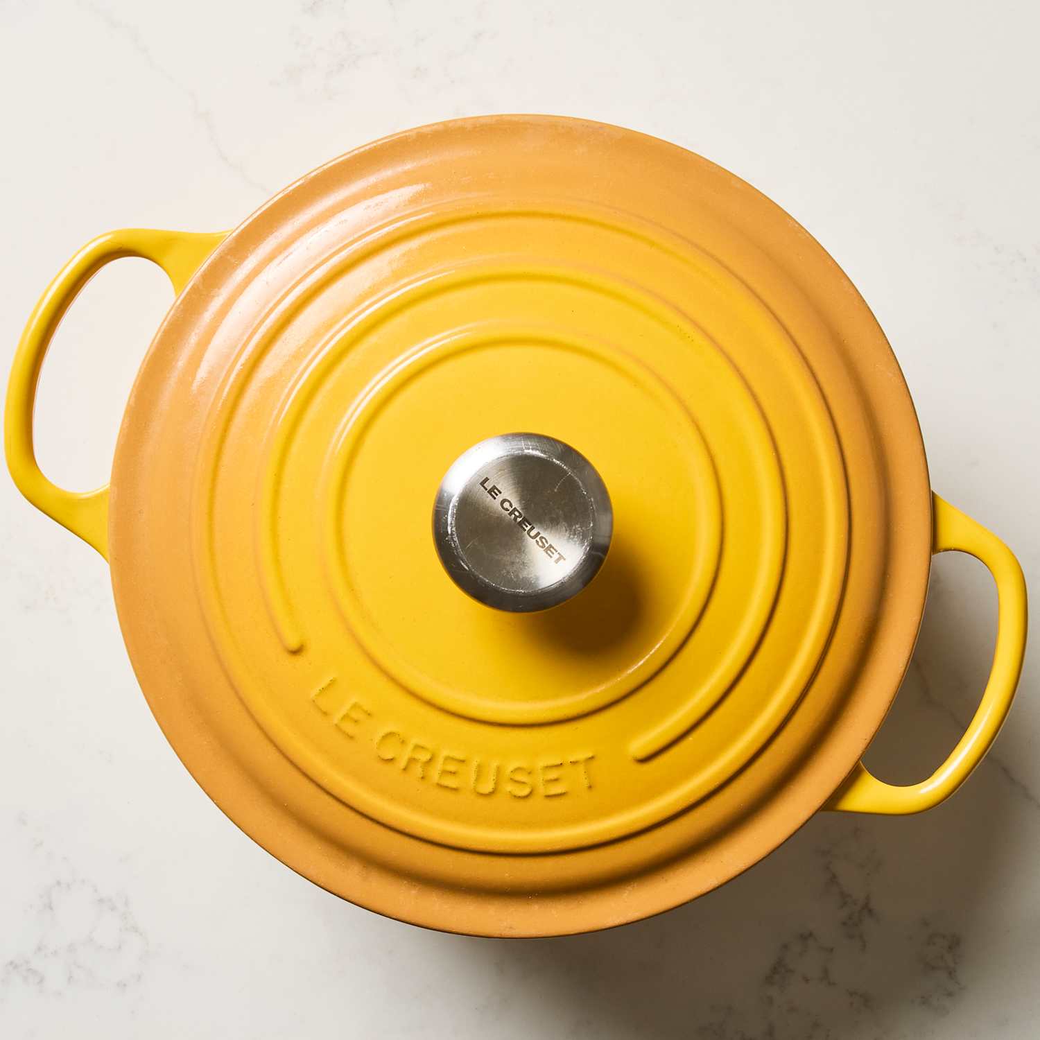LE CREUSET マルミット18cm イエロー USED Le Creuset #18 Yellow 