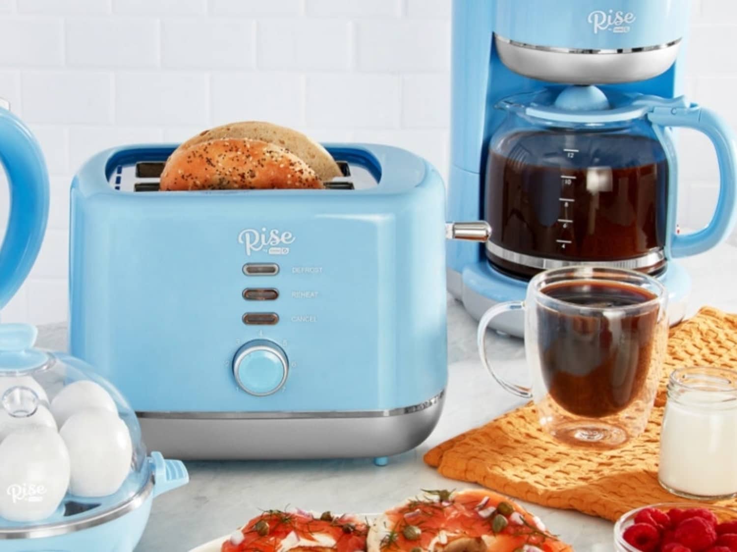 Rise by Dash Blue Mini Waffle Maker