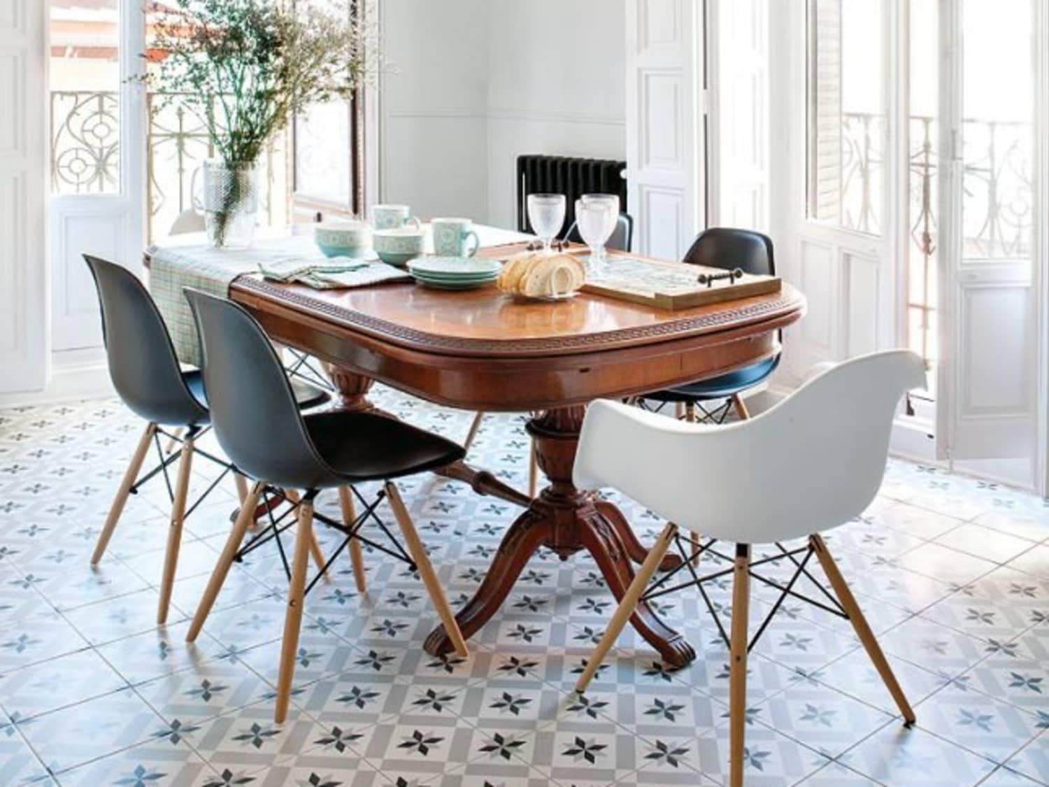 Look We Love: Traditional Table Plus Modern Chairs