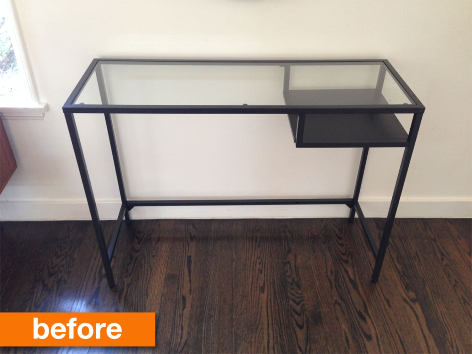 Before \u0026 After: An IKEA Desk to Compact Console for Under $60 | Apartment  Therapy, image size:1500x1125