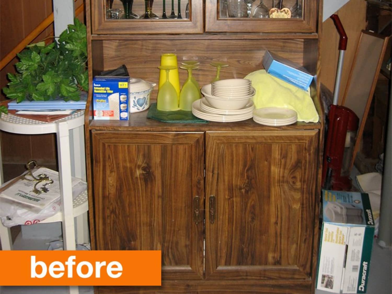 Before After A Laminate Cabinet Gets A Face Lift Apartment Therapy