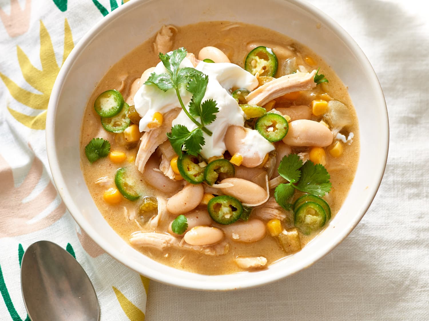 Crockpot White Chicken Chili (Secret Ingredient!) - Chelsea's