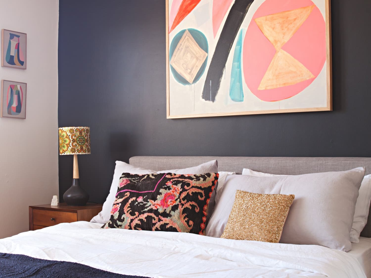 Bedrooms With Properly Hung Art Apartment Therapy Most popular picture frame sizes. bedrooms with properly hung art