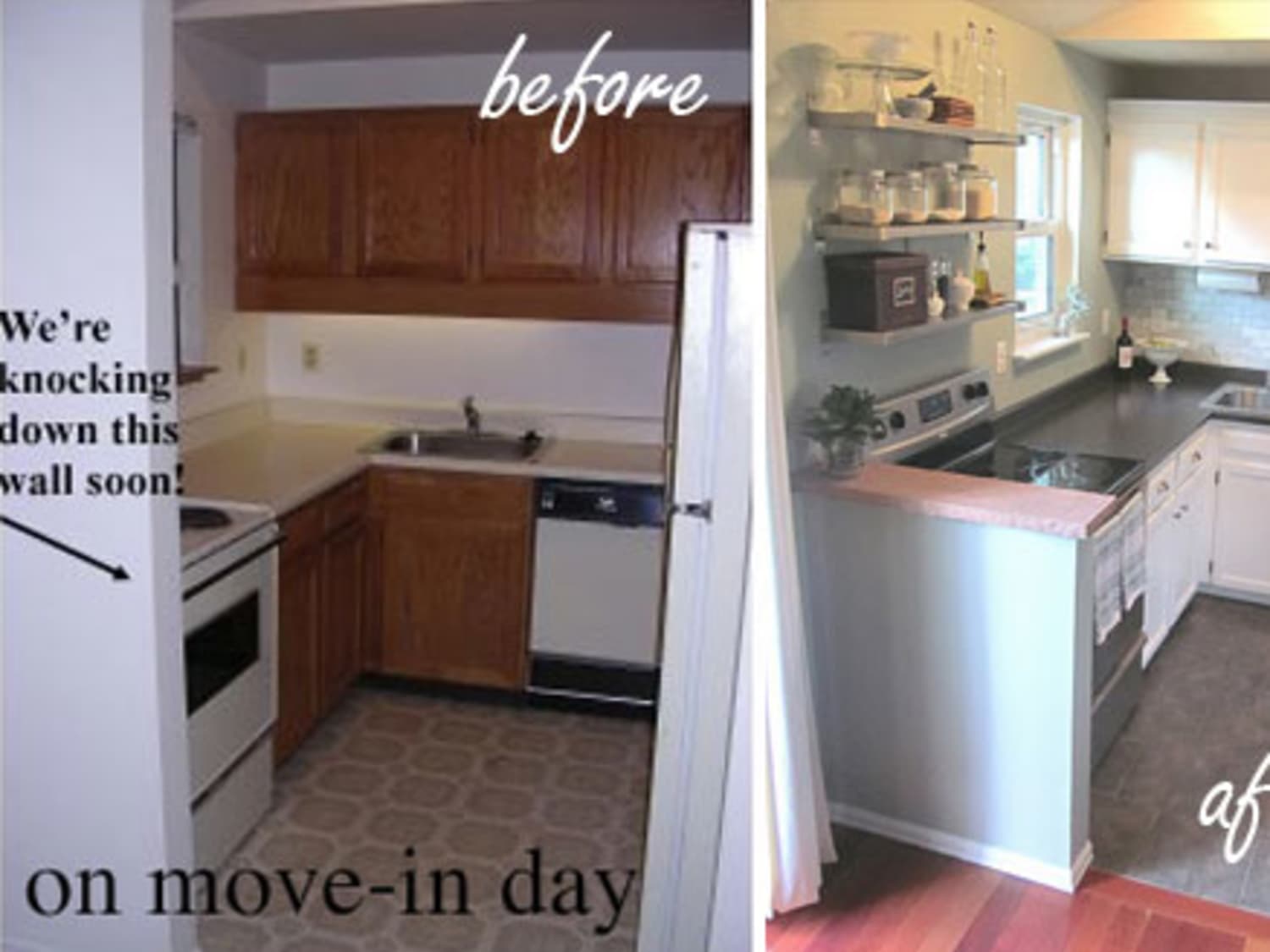 Before After The Difference A Half Wall Makes Apartment Therapy