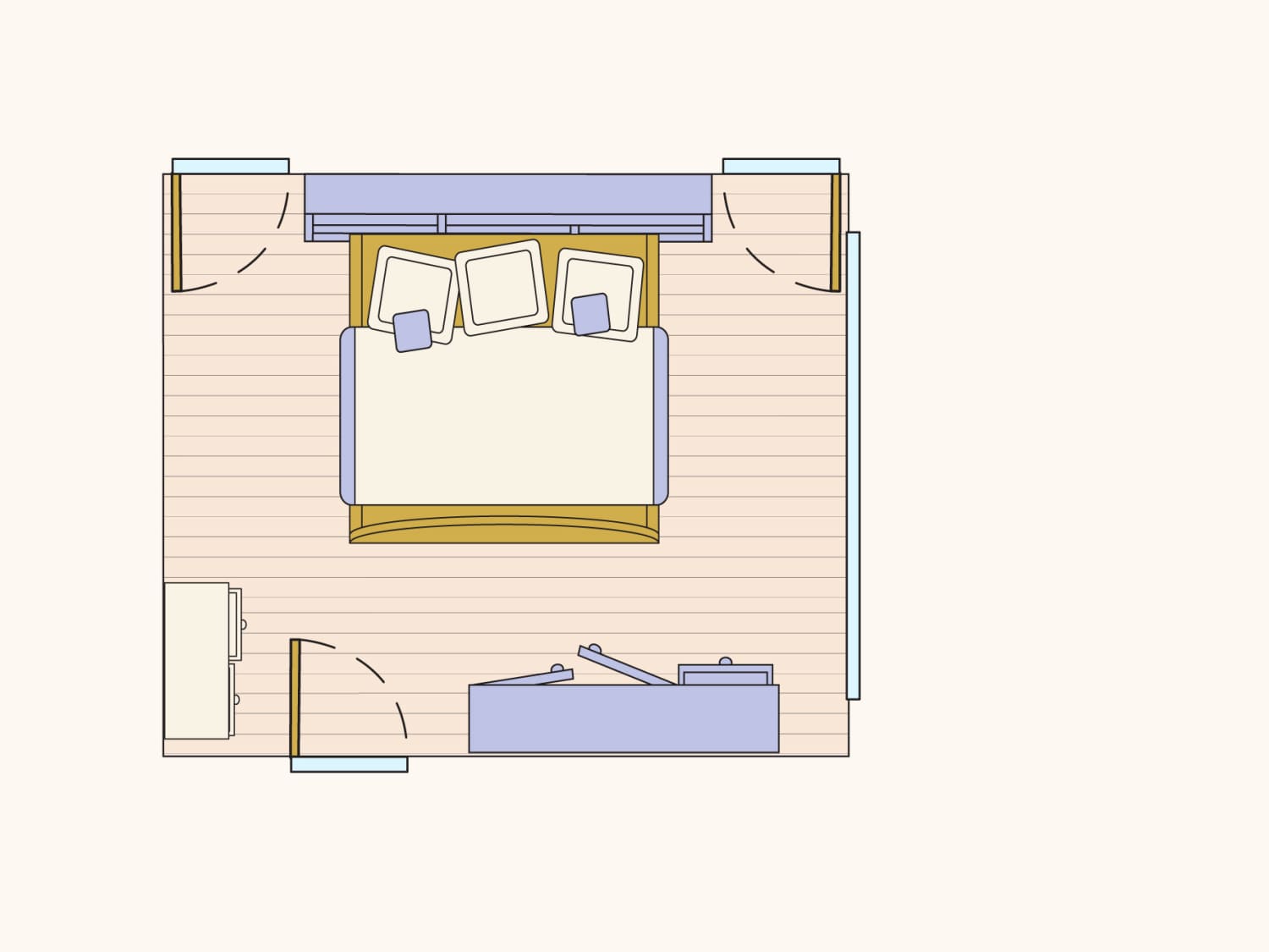Find Your Best Bedroom Layout With A King Sized Bed Apartment