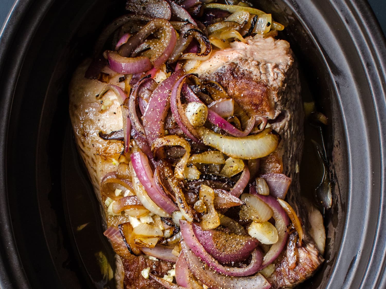 Easy Slow Cooker Brisket And Onions Recipe Kitchn