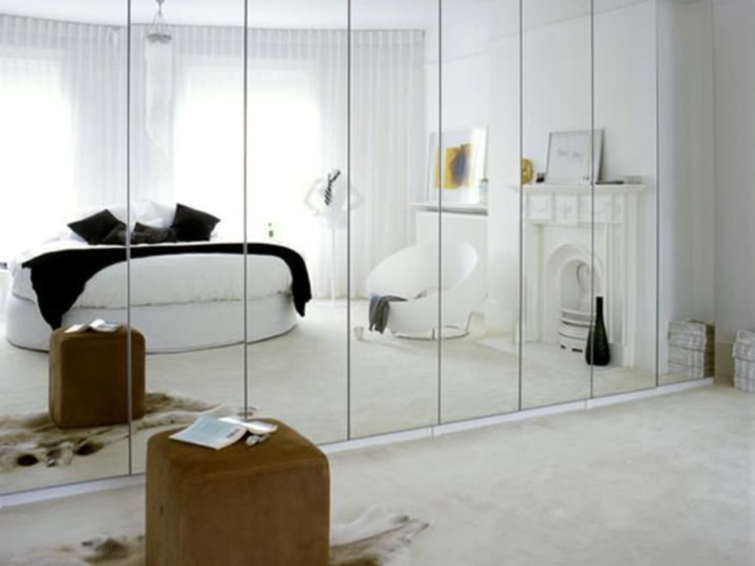 plagued with dated mirrored walls? 5 design ideas to make them
