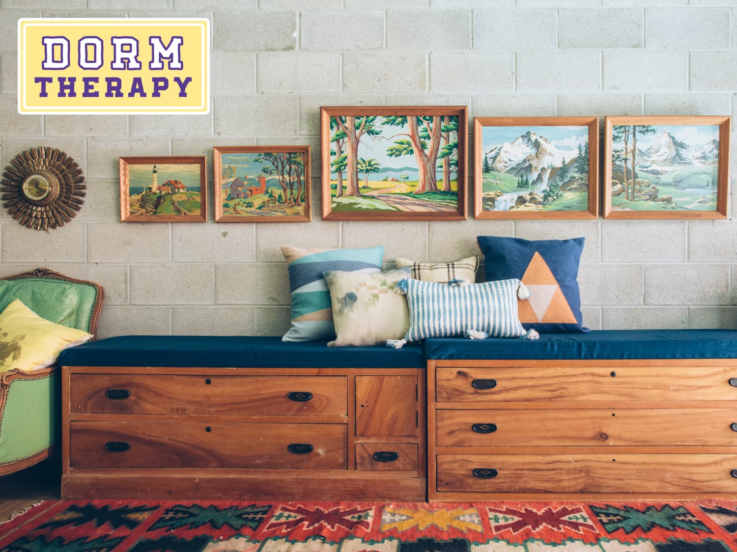 9 Fun Ways To Decorate Those Drab Cinder Block Dorm Walls